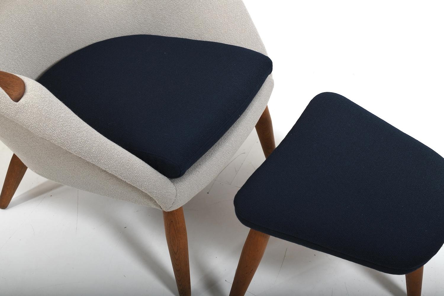Silla de salón Early ODA de Arnold Madsen Años 50 / Nueva tapizada Tela en venta