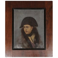 Early Oil on Canvas of a Young Napoleon