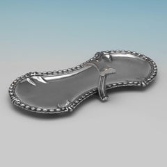 Early Old Sheffield Plate snuffer scissors tray or pen tray made circa 1760