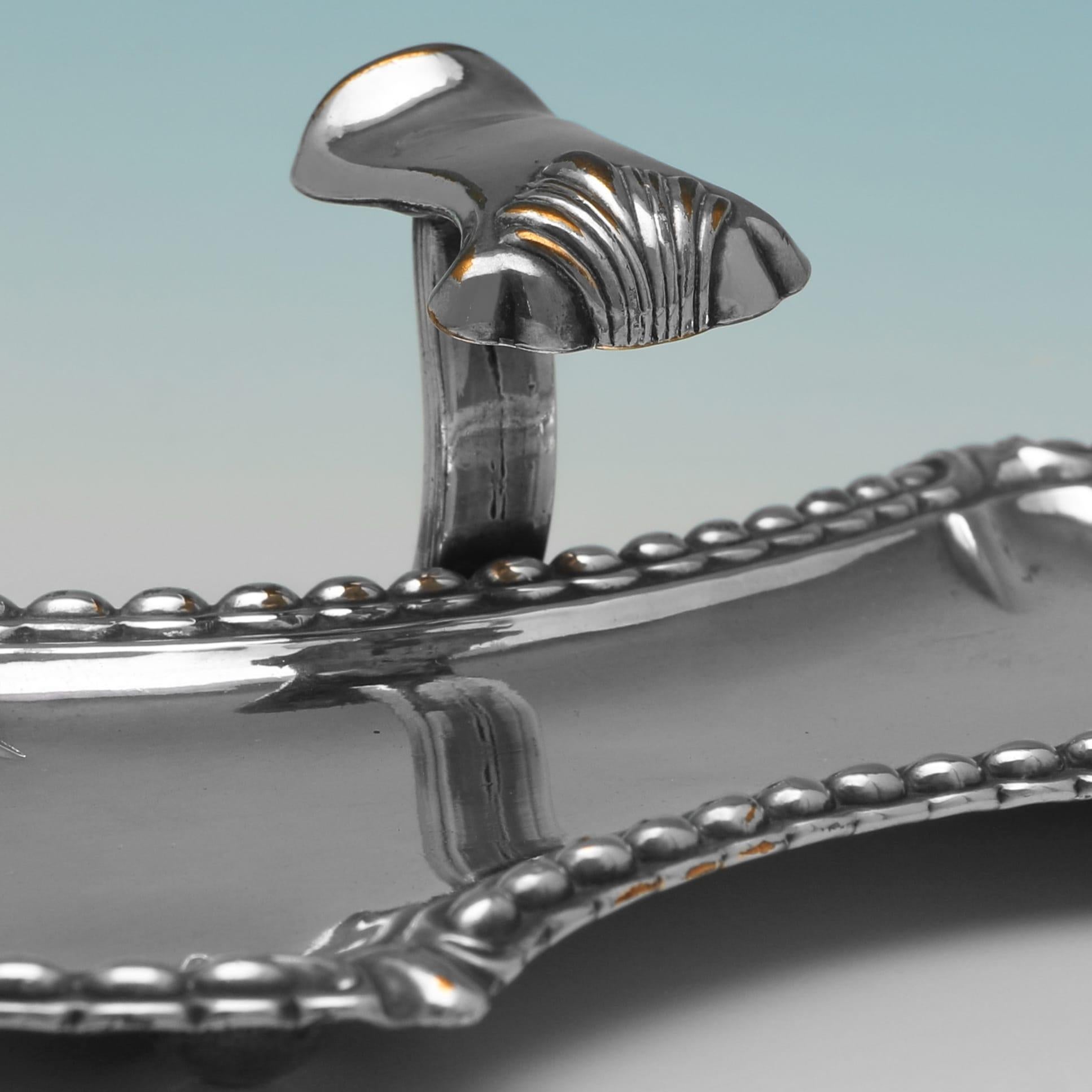 English Early Old Sheffield Plate snuffer scissors tray or pen tray made circa 1760 For Sale