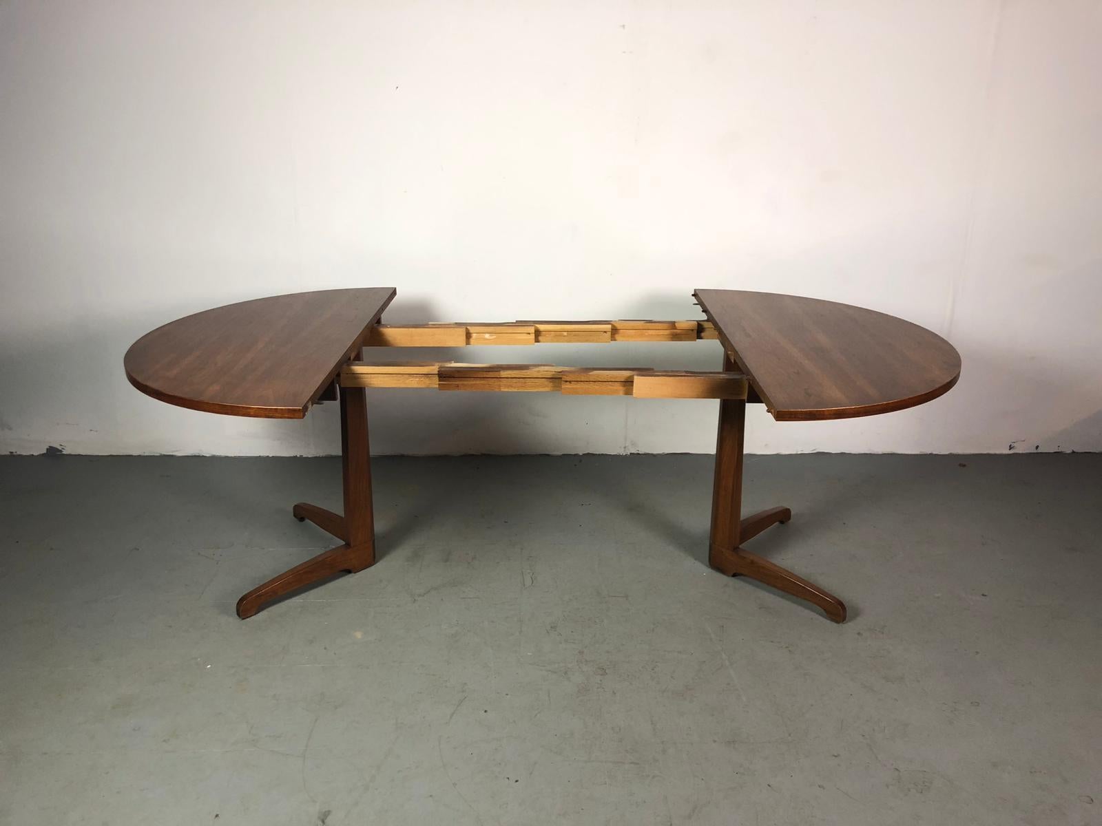 American Early One of a Kind George Nakashima Dining Set with Six Captain Chairs USA 1966