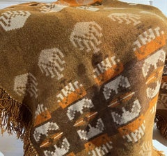 Early Oregon City Wool Blanket with Fringe