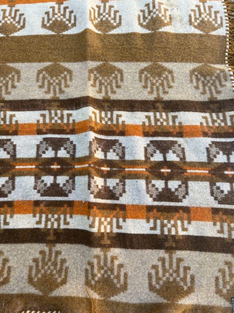 American Early Oregon City Wool Blanket with Fringe For Sale