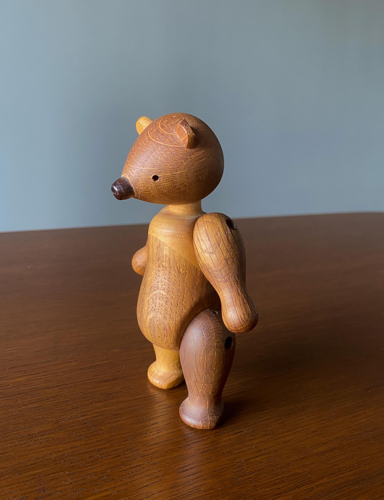 Early Original Bear by Kay Bojesen, Denmark, 1950's.  This piece is stamped. 