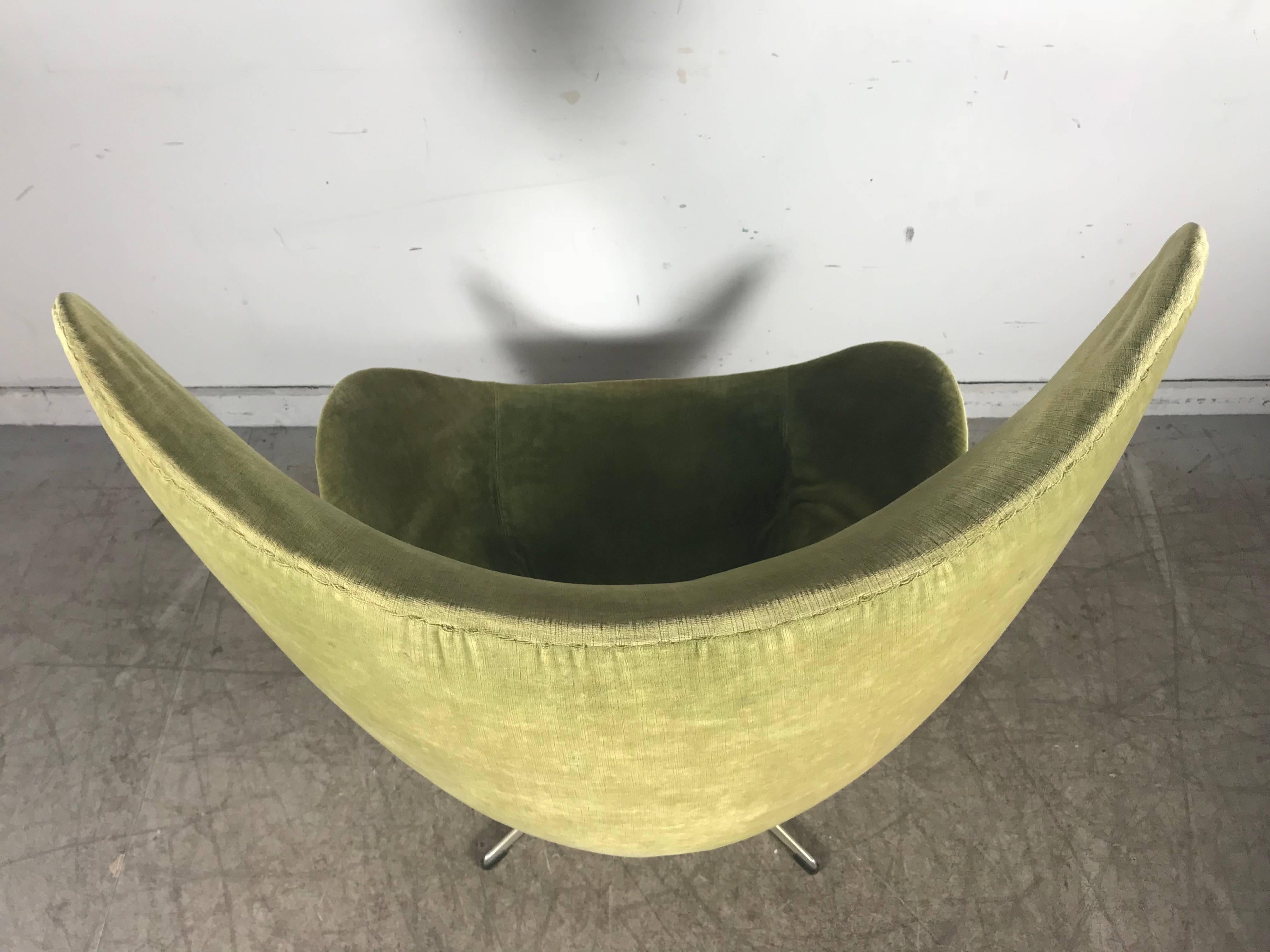 Danois Fauteuil Original Early Egg d'Arne Jacobsen pour Fritz Hansen:: vers 1964