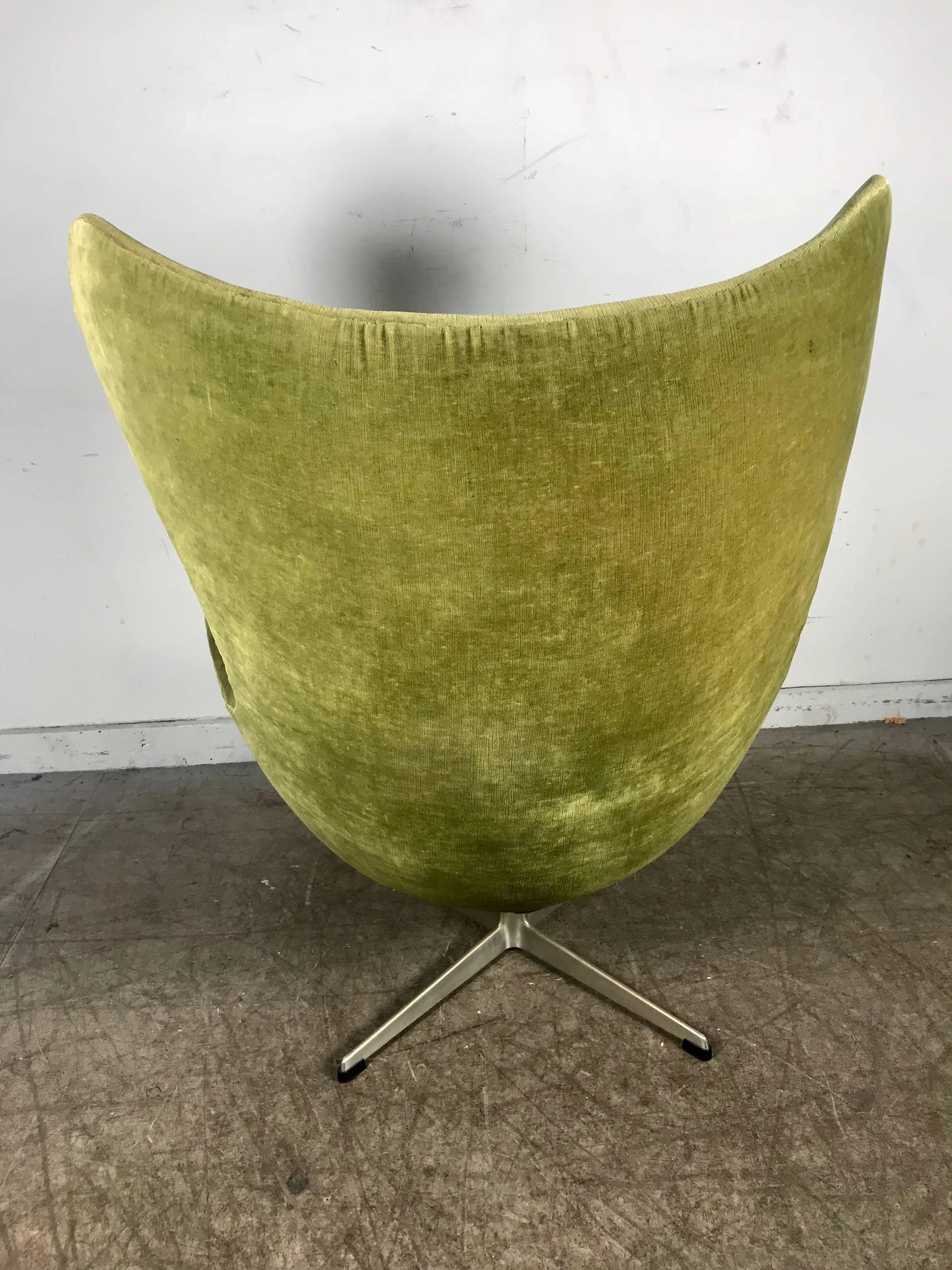 Fauteuil Original Early Egg d'Arne Jacobsen pour Fritz Hansen:: vers 1964 État moyen à Buffalo, NY