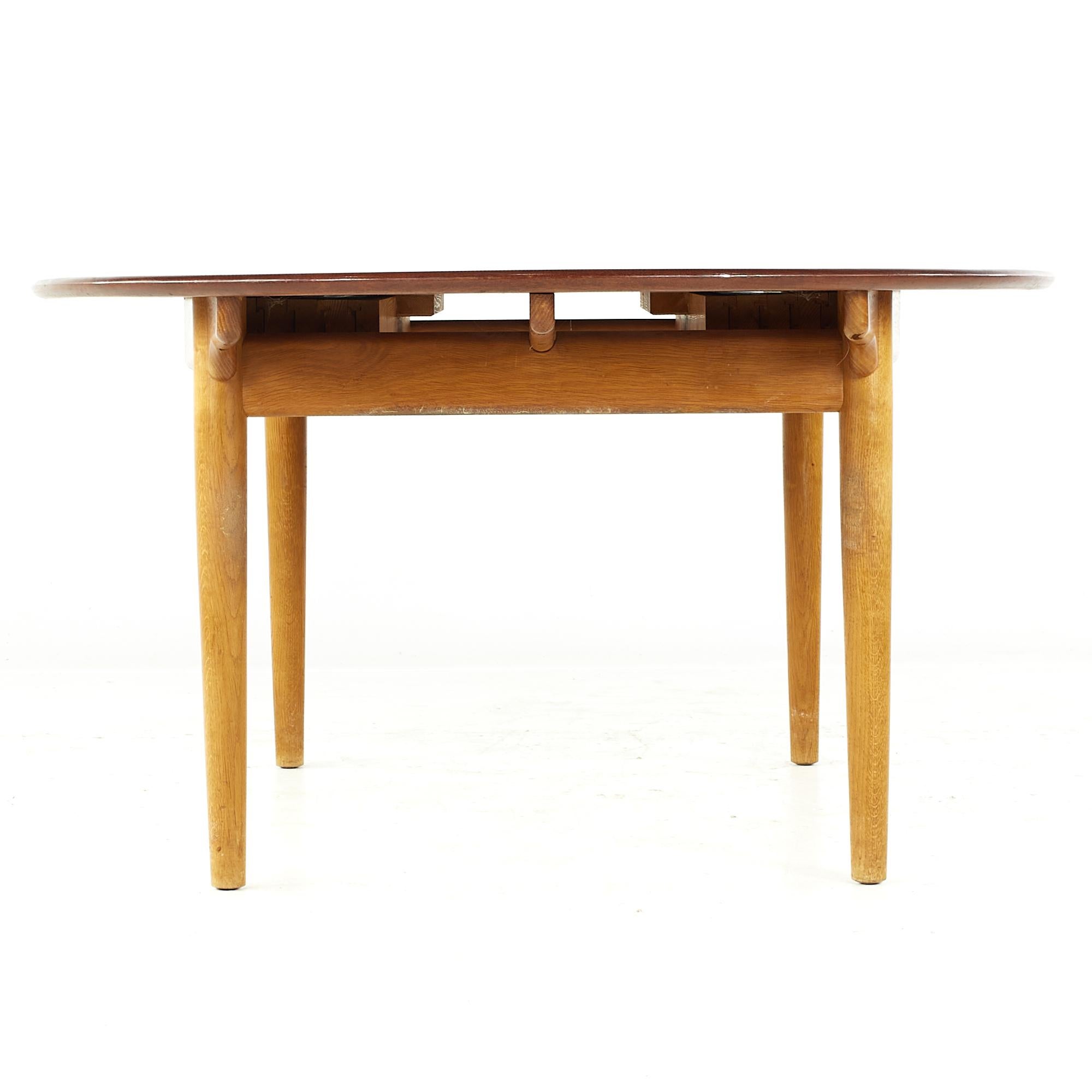 Danish Early Original Hans Wegner Johannes Hansen MCM Model Jh0567 Teak Dining Table For Sale