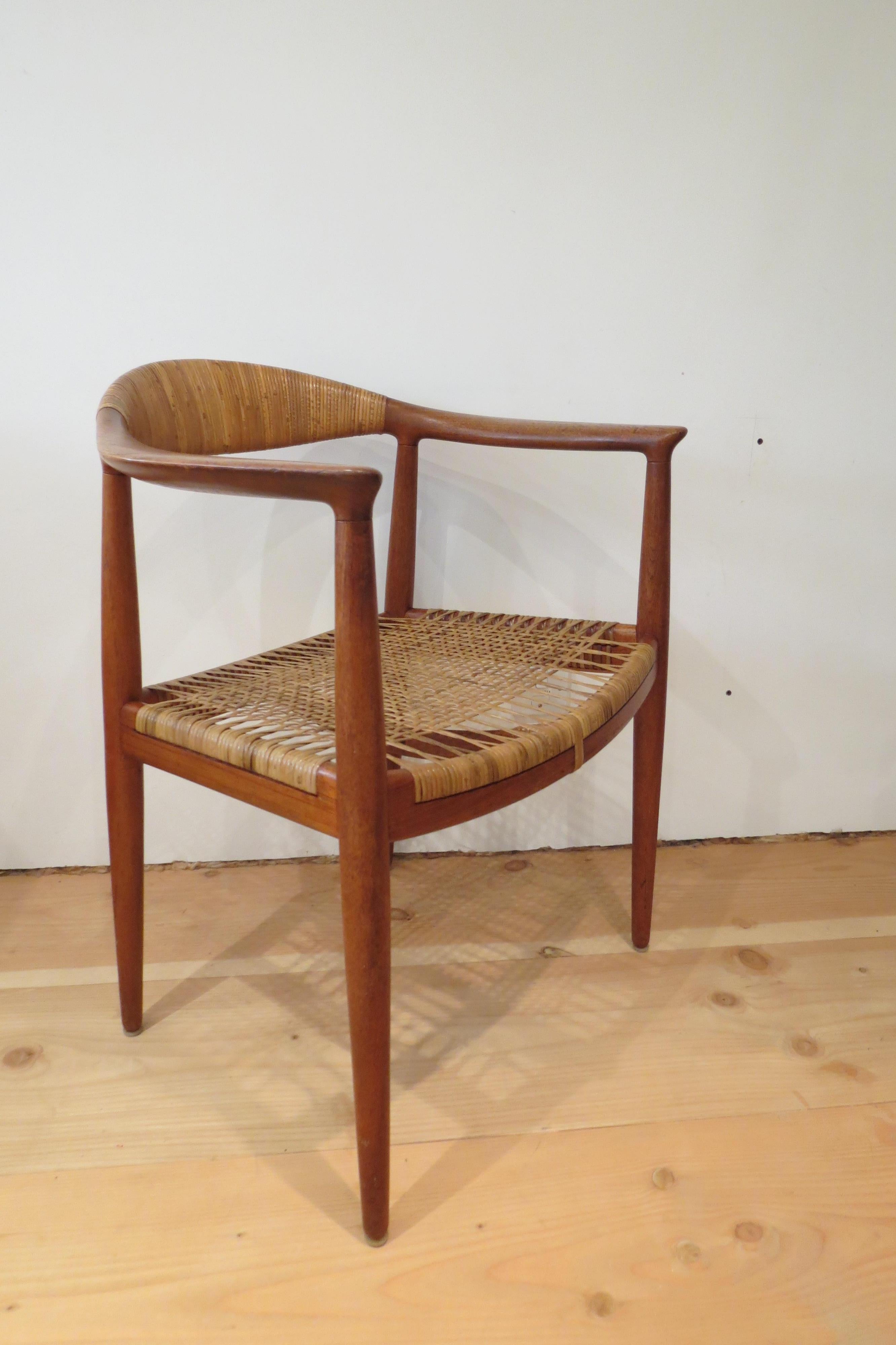 Danish Early Original JH 501 Chair by Hans J Wegner for Johannes Hansen in Teak, 1950