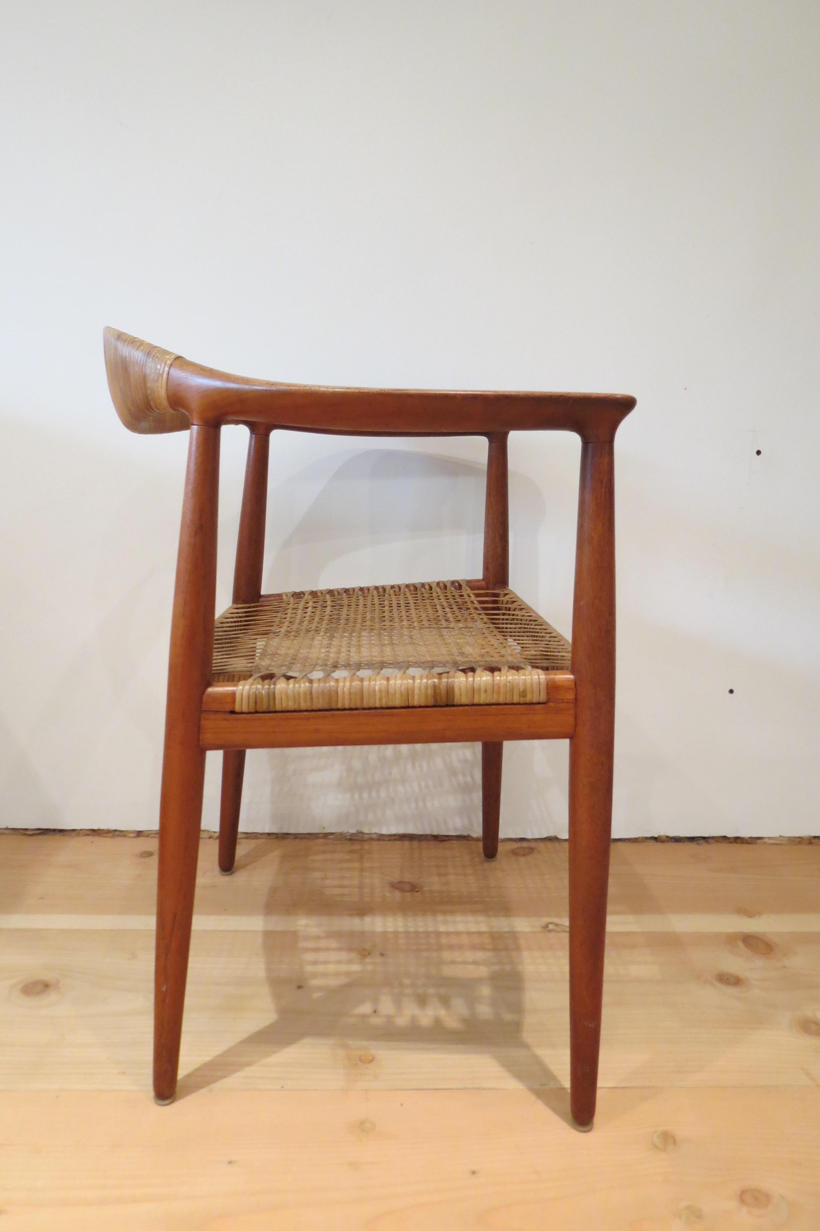 Hand-Crafted Early Original JH 501 Chair by Hans J Wegner for Johannes Hansen in Teak, 1950