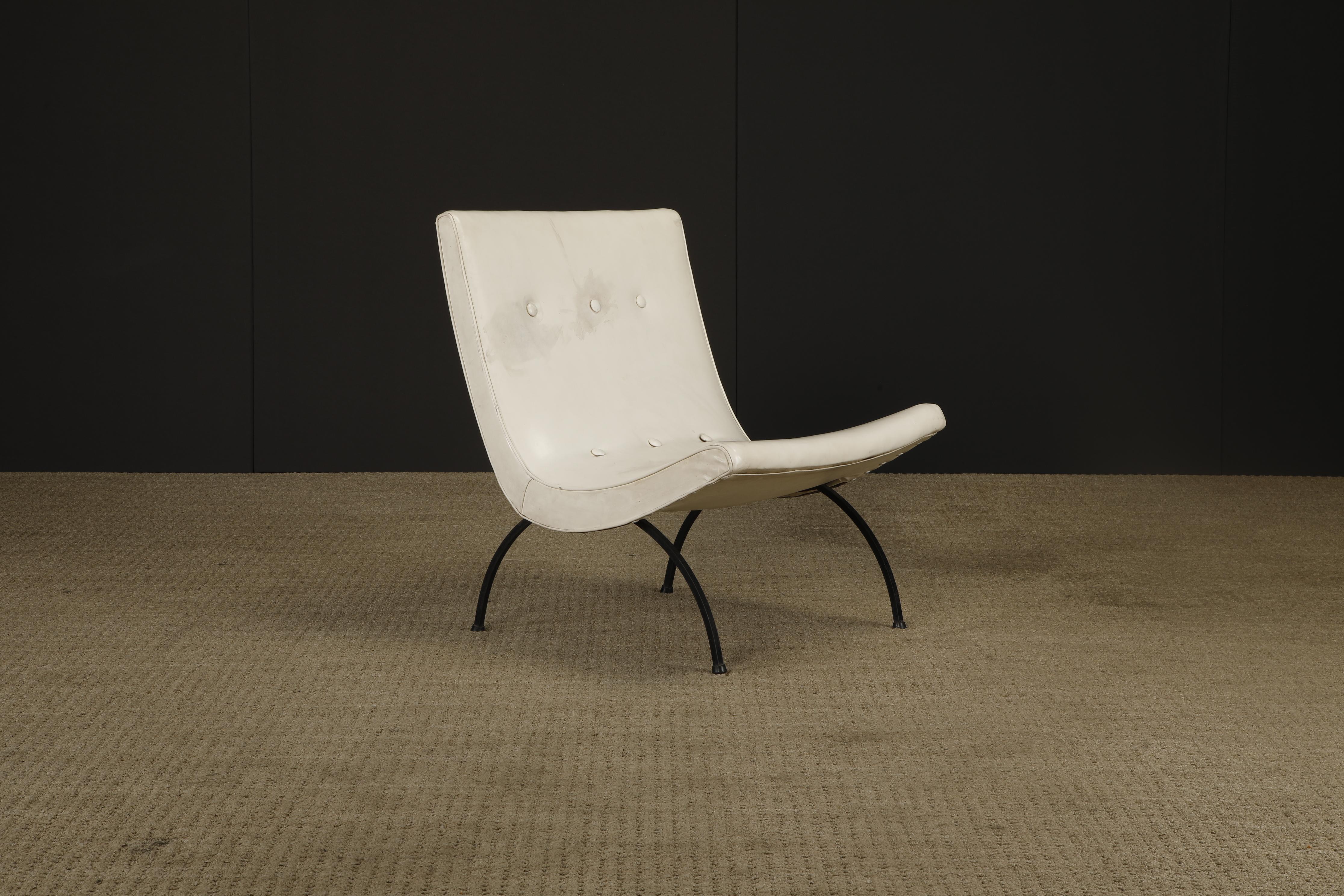 This rare and original 'Scoop' lounge chair by Milo Baughman for James Inc. / Thayer Coggin is a quintessential example of Baughman’s sleek, modernist aesthetic. Designed in the early 1950s originally for James Inc (precursor to Thayer Coggin), the