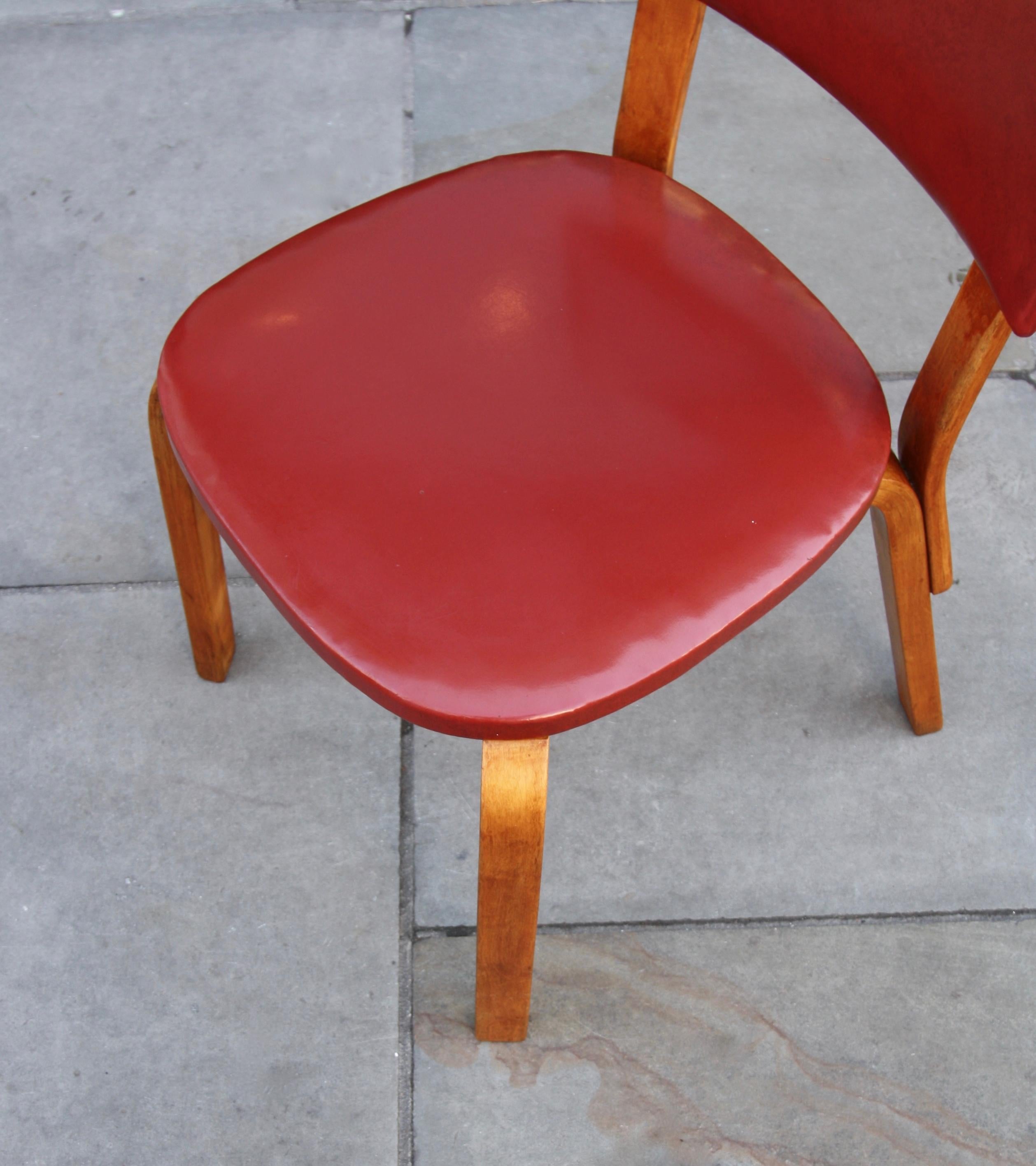 Early Original Model No 63 Chair by Alvar Aalto for Artek in Birch & Red, 1935 3