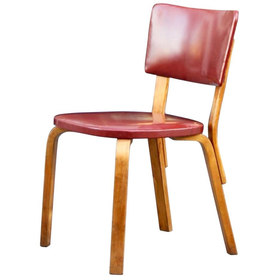 Early Original Model No 63 Chair by Alvar Aalto for Artek in Birch & Red, 1935