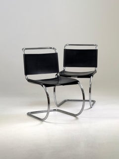 Early Original MR10 Chairs by Mies van der Rohe for Bononia, Italy, pre-1968