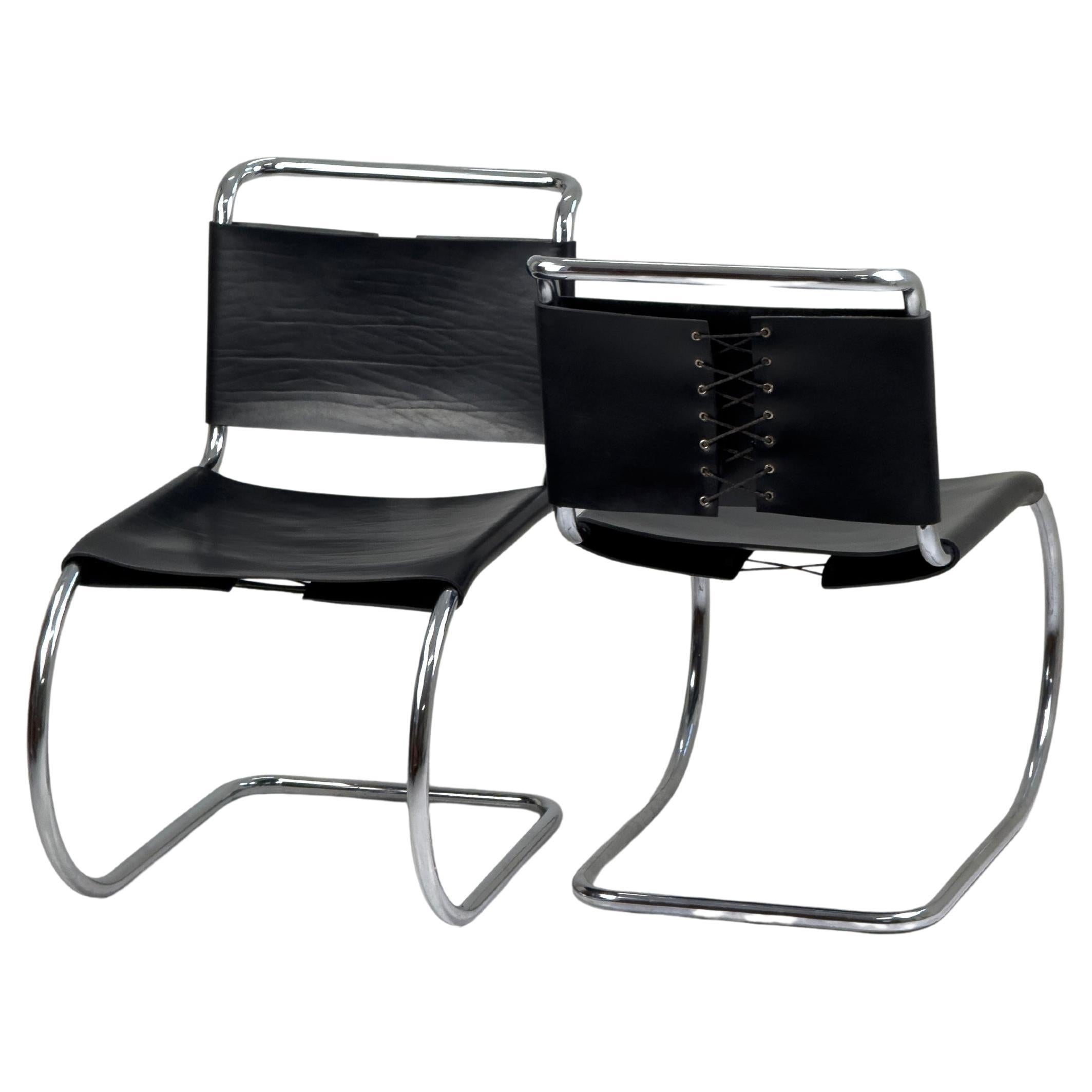 Early Original MR10 Chairs by Mies van der Rohe for Bononia, Italy, pre-1968