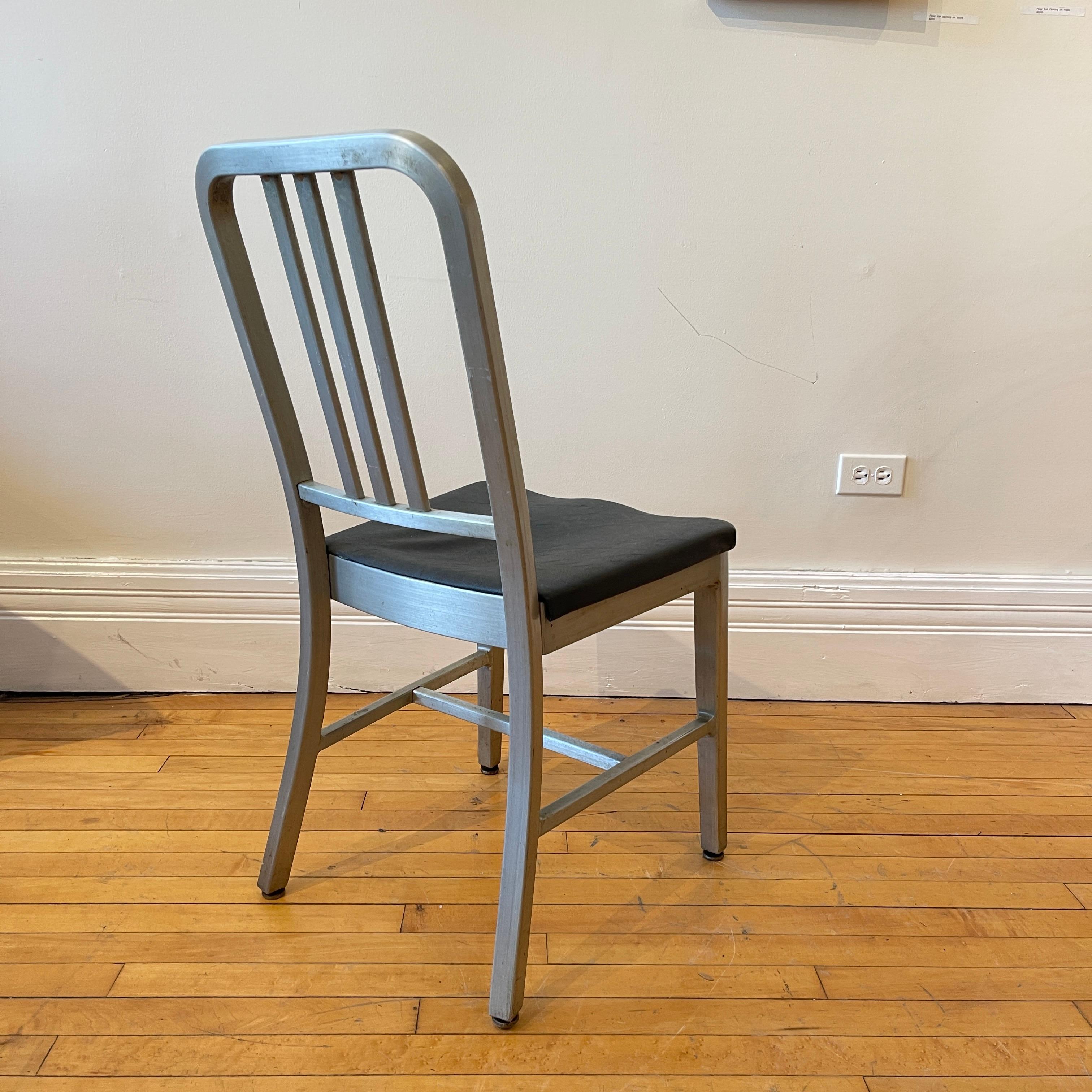 Machine Age Early Original Navy Chairs by Goodform / General Fireproofing 60 Available