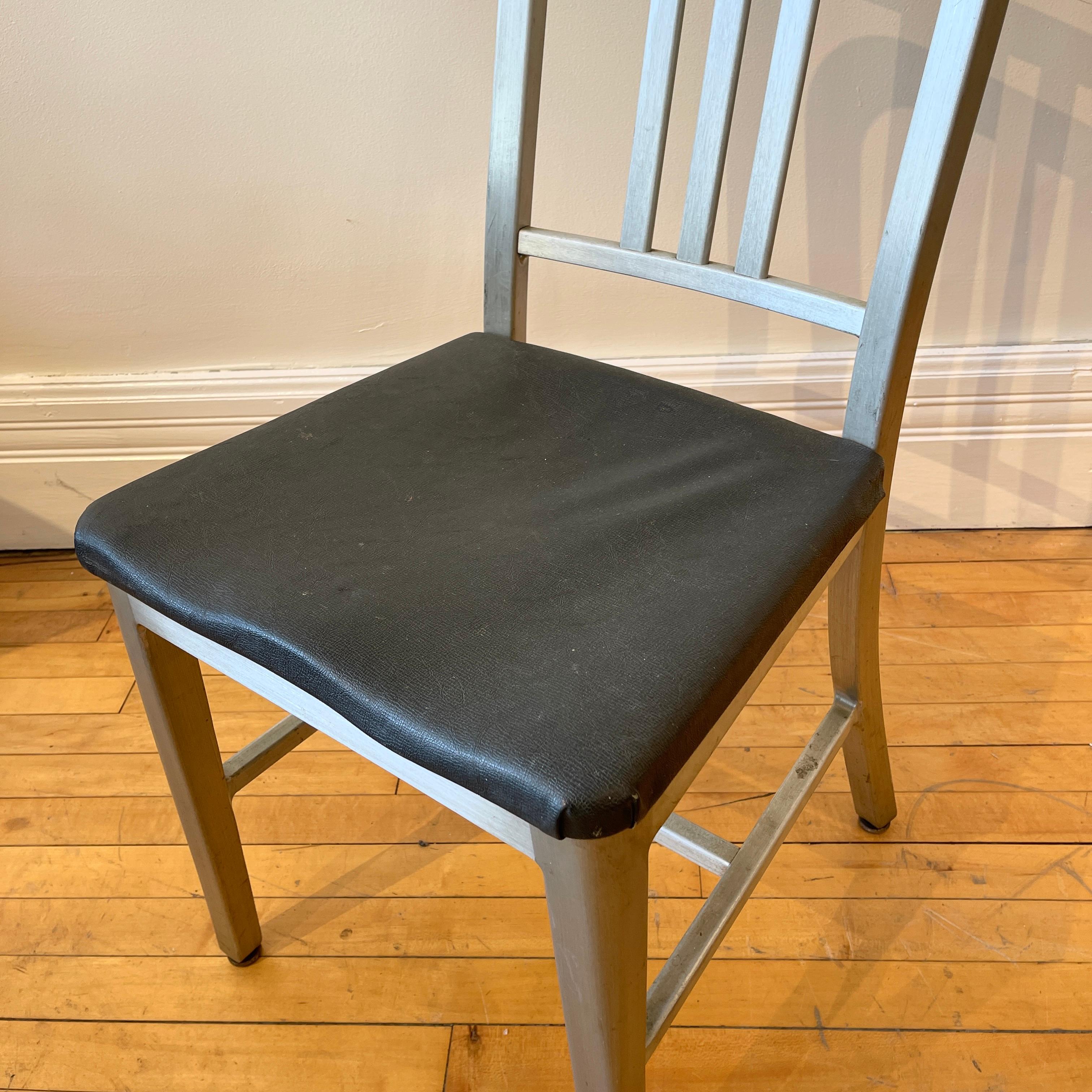Early Original Navy Chairs by Goodform / General Fireproofing 60 Available In Good Condition In Hudson, NY