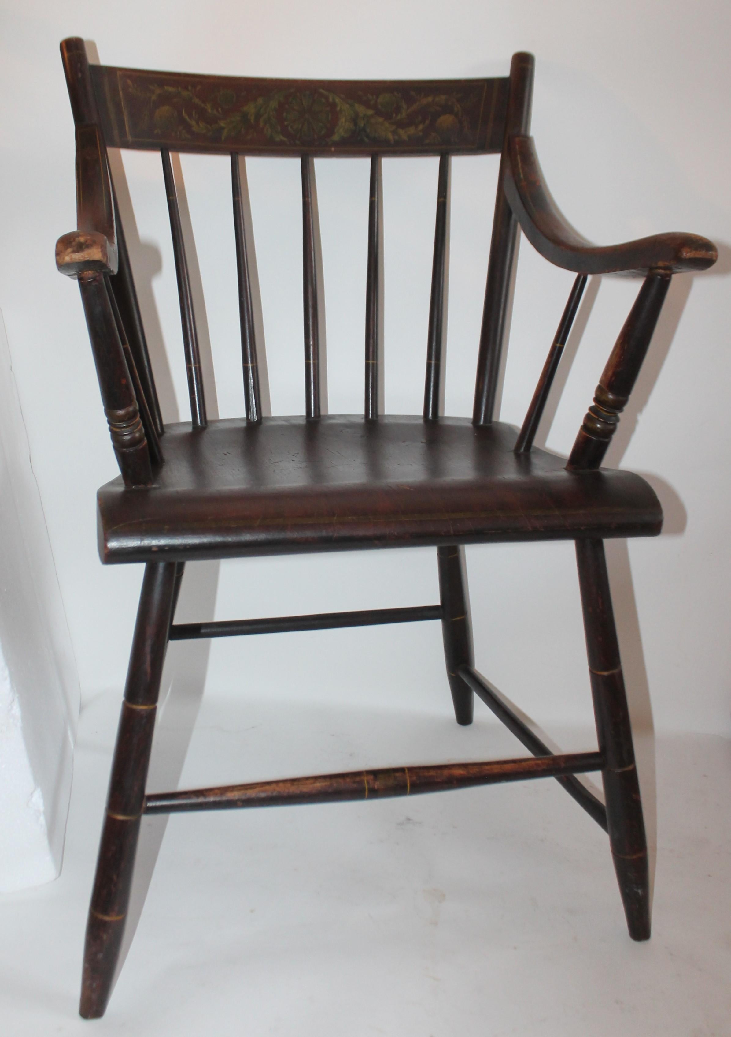 Früher original bemalter Hitchcock-Sessel aus dem 19. Jahrhundert (Adirondack) im Angebot