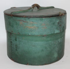Early Original Painted 19th Century Pantry Box with Lid