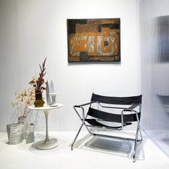 Early Original Painting Yvonne Kracht Oil on Canvas, Dutch 1960s, Signed & Dated