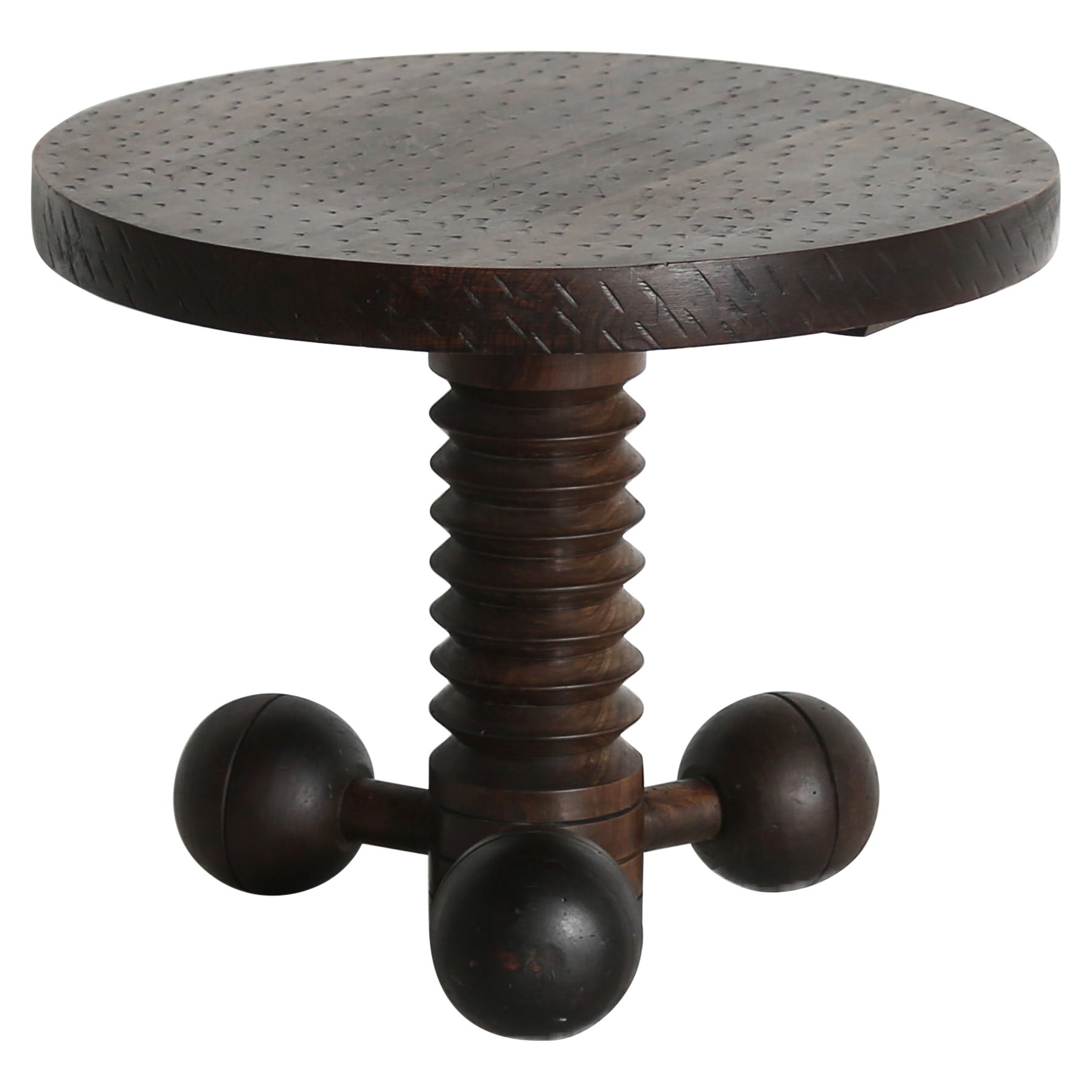 Table d'appoint d'origine à trois pieds/table basse par Charles Dudouyt, France, années 1940 en vente