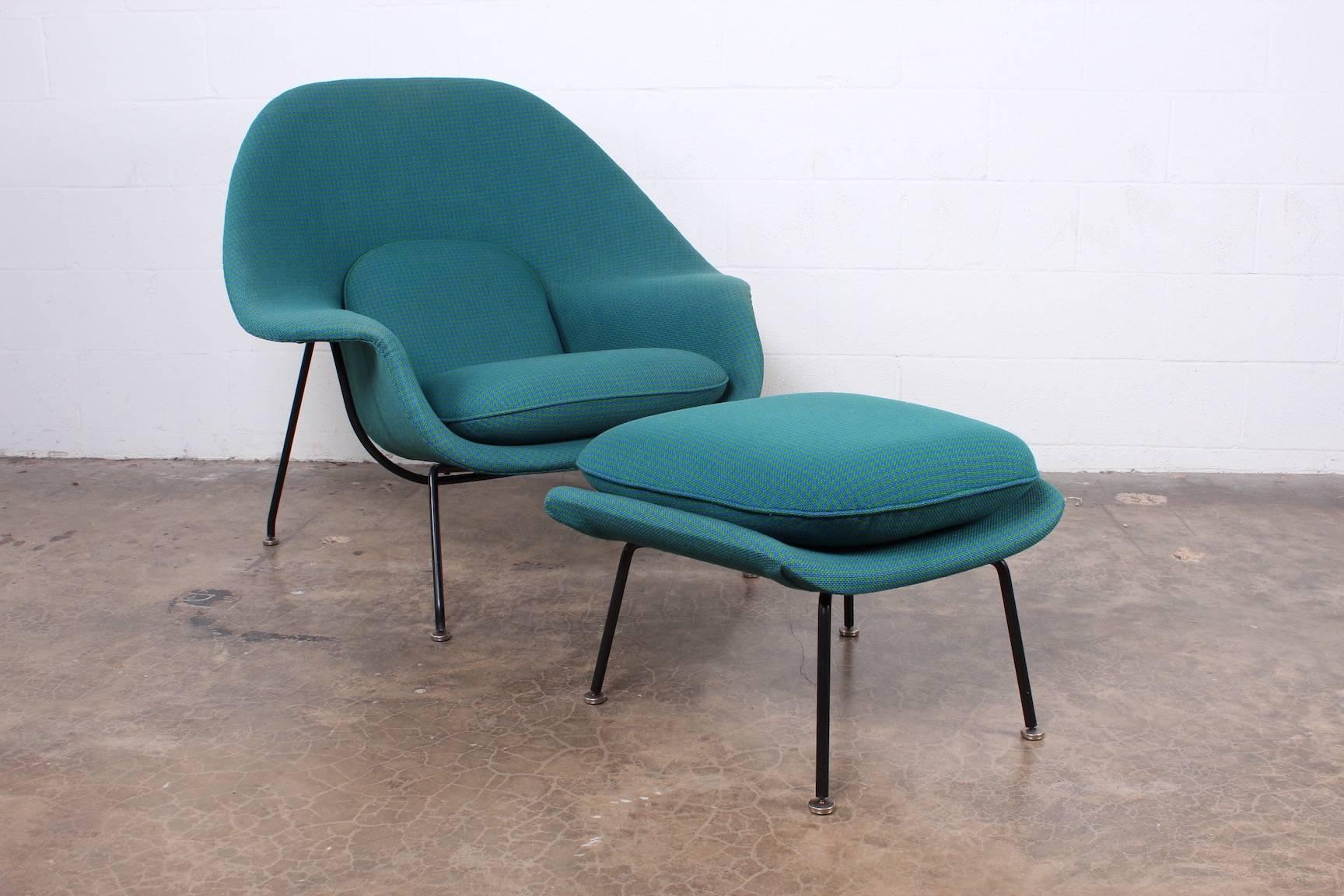 Early Original Womb Chair and Ottoman by Eero Saarinen 2