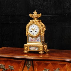 Early Ormolu and Sevres Porcelain Antique French Clock by Lepine Paris