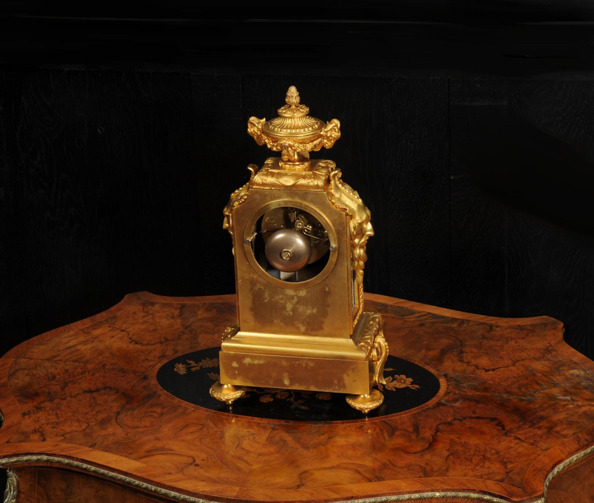 Early Ormolu and Sevres Porcelain Antique French Clock - Japy Fils Fully Working For Sale 10