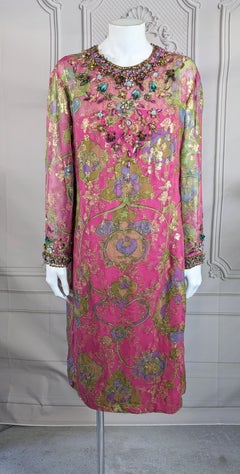 Early Oscar de la Renta Beaded Chiffon Sheath