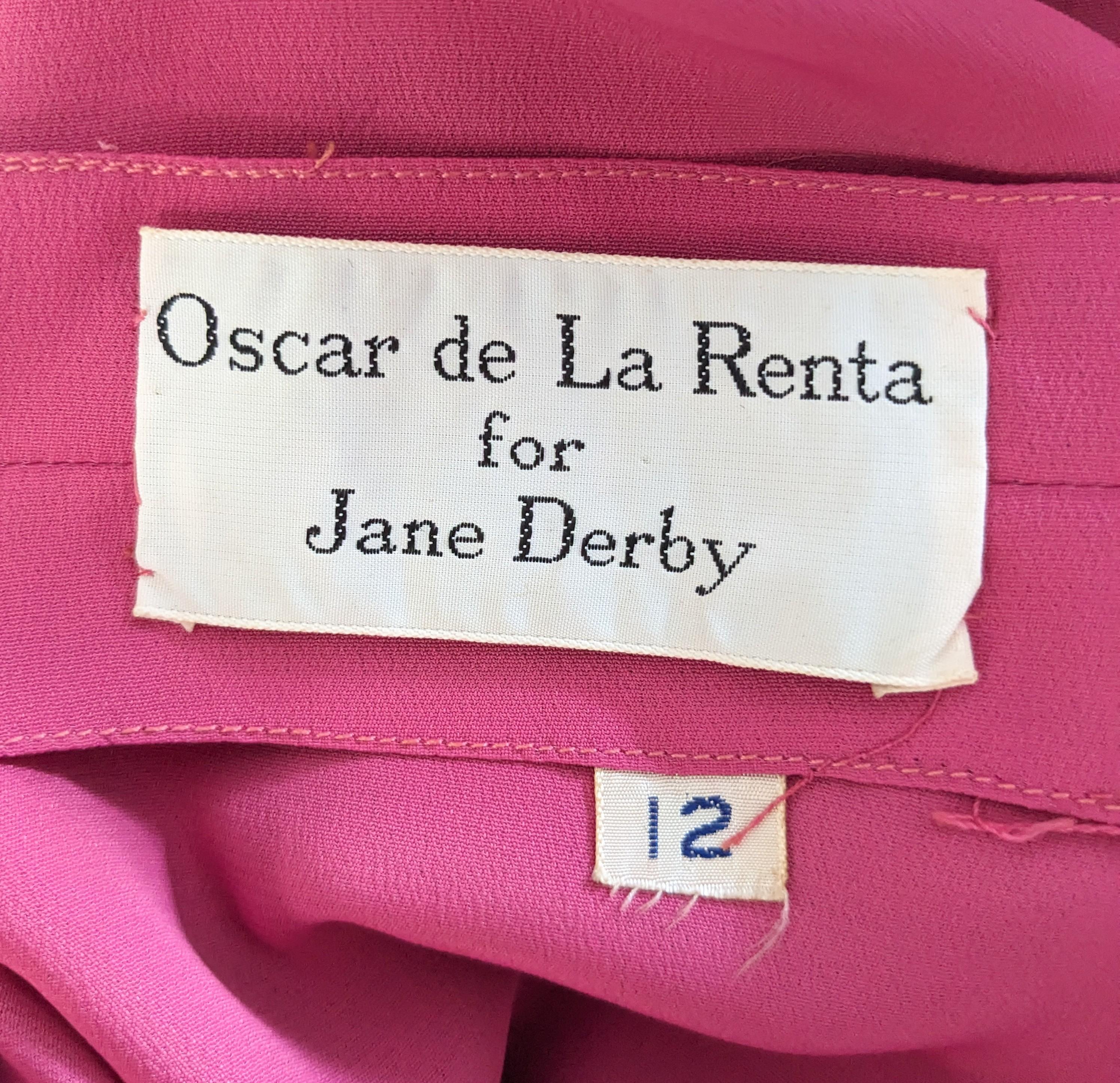 Early Oscar de la Renta Beaded Chiffon Sheath For Sale 4