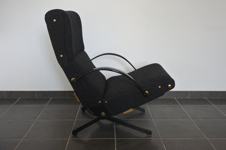 Metal Early Osvaldo Borsani P40 Lounge Chair for Tecno, 1950s