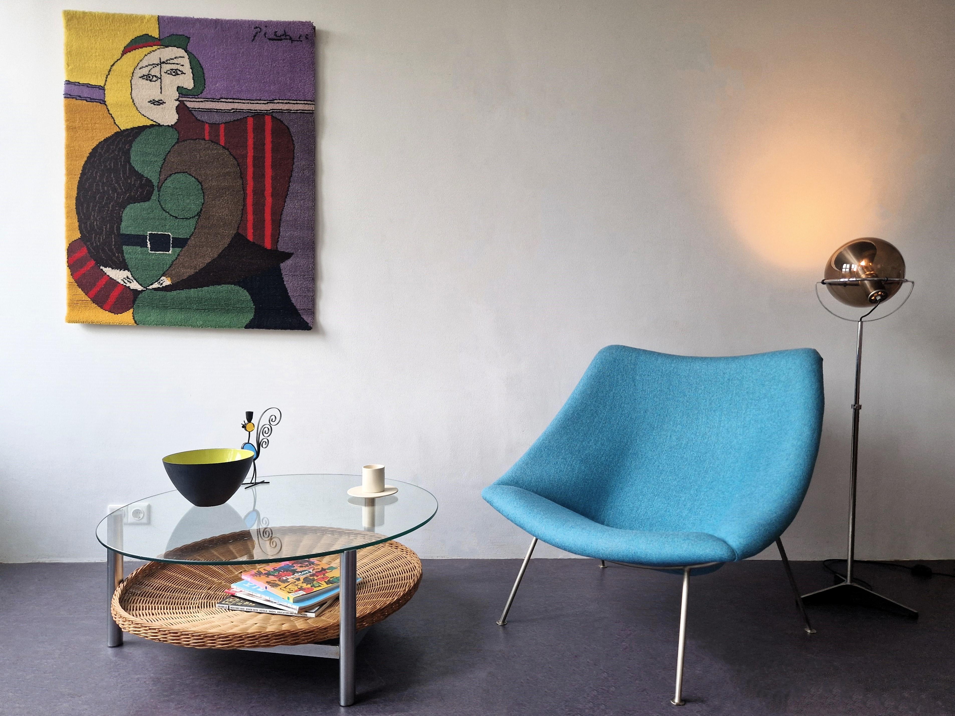 Fabric Early Oyster lounge chair by Pierre Paulin for Artifort, The Netherlands 1958 For Sale