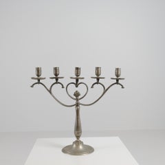 Early Paavo Tynell Candelabra Model KJ 2, Nikled Brass, Taito 1930s
