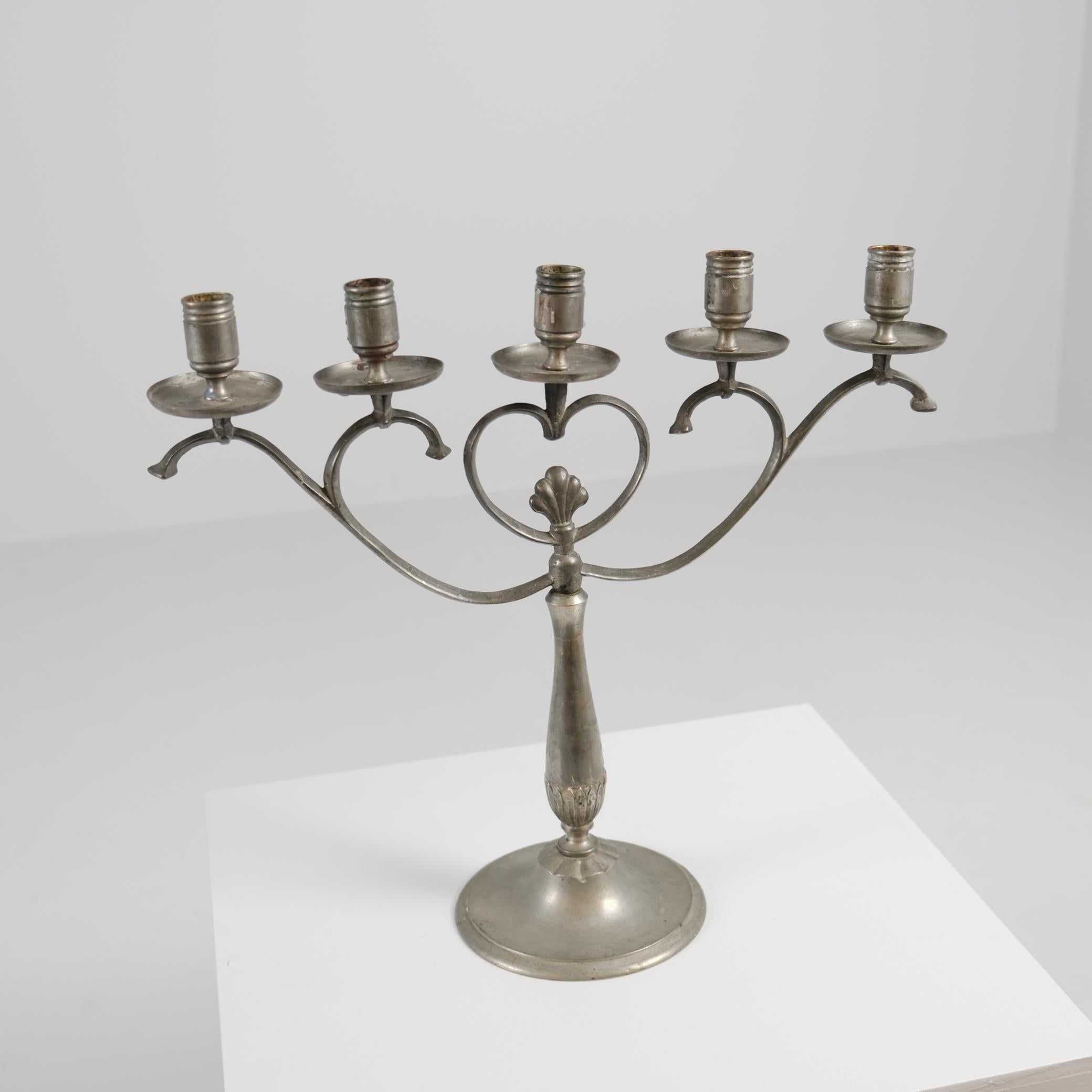 Mid-Century moderno Candelabro Paavo Tynell Modello KJ 2, Ottone Nikled, Taito 1930 in vendita