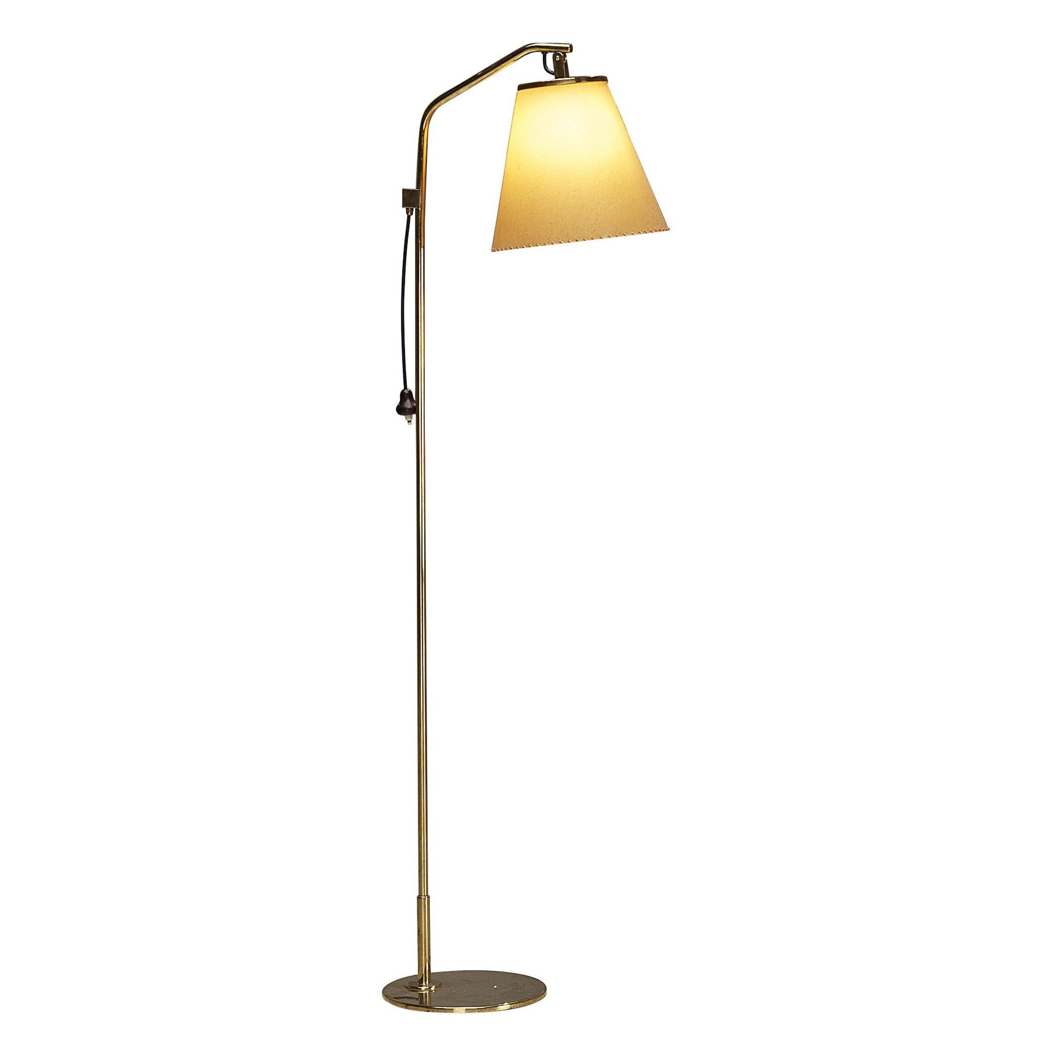 Early Paavo Tynell for Taito Oy '9613' Floor Lamp in Brass