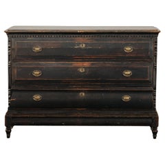 Early Painted Chest Of Drawers From Sweden, Circa 1850