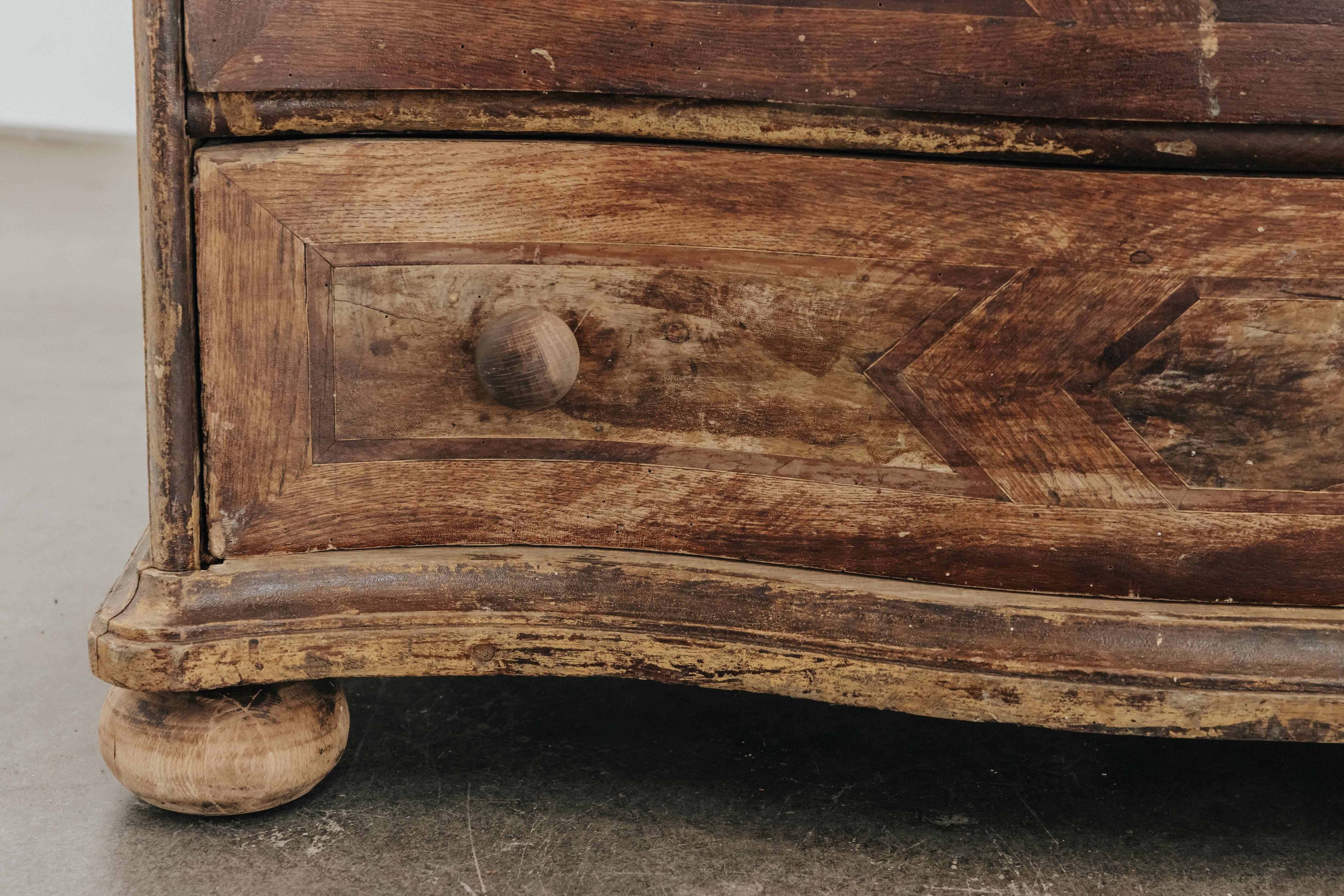 Early Painted Pine Chest Of Drawers From France, Circa 1800 1