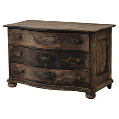 Early Painted Pine Chest Of Drawers From France, Circa 1800