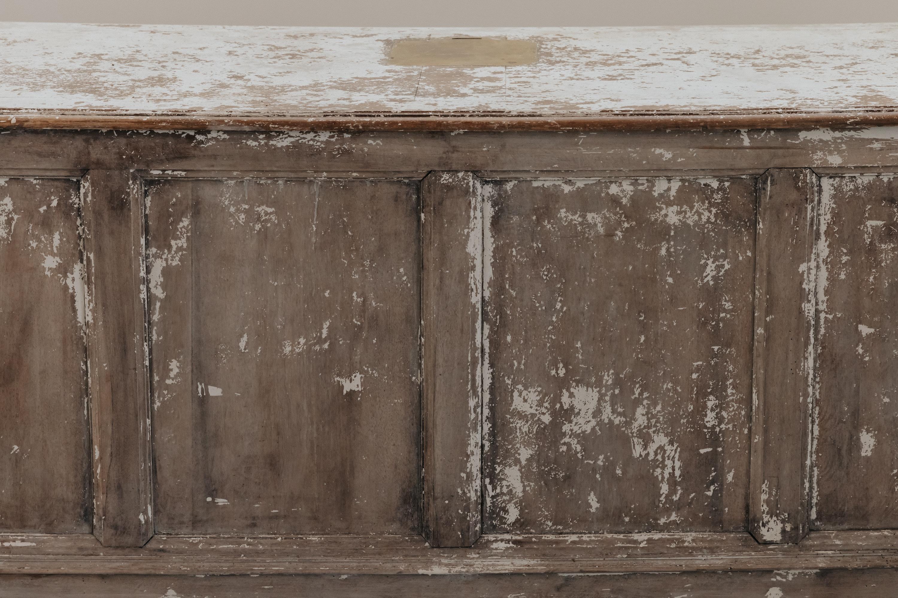 Early Painted Shop Counter From France, Circa 1920 For Sale 2
