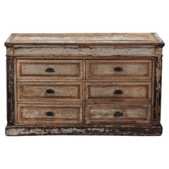 Early Painted Shop Counter From France, Circa 1940