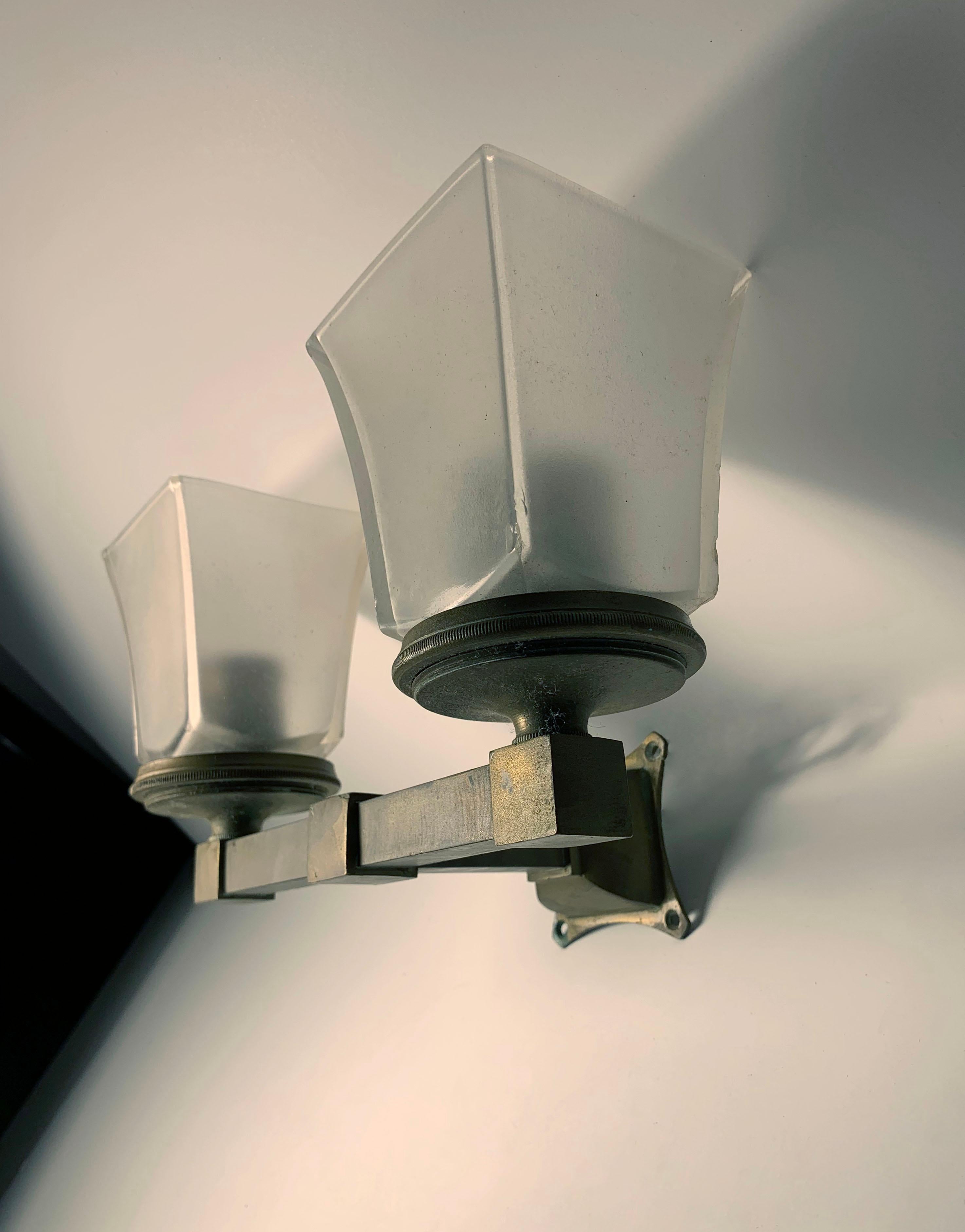 Americano PAIO di lampade antiche per vagoni Pullman di recupero architettonico in vendita
