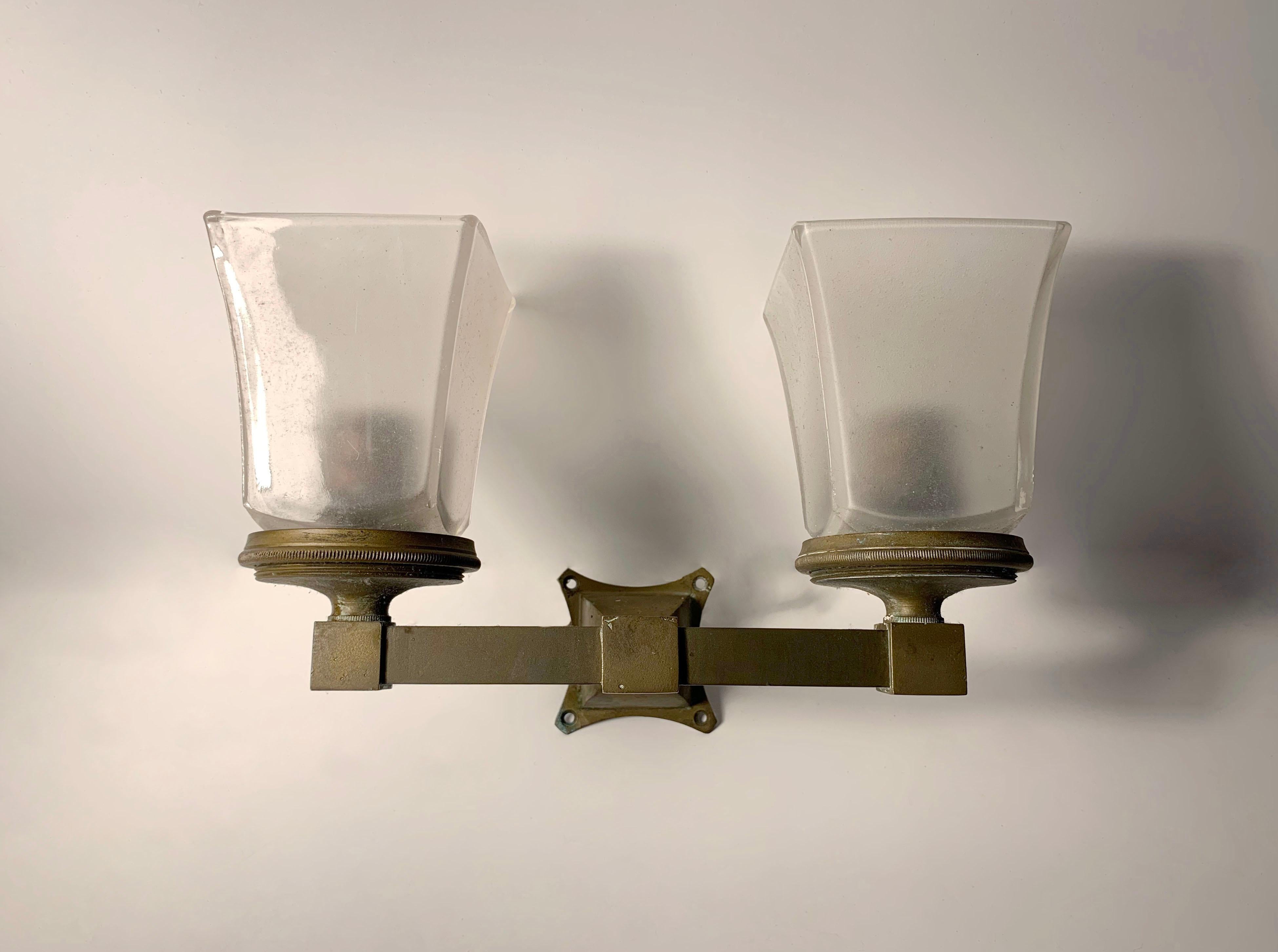 PAIO di lampade antiche per vagoni Pullman di recupero architettonico In condizioni buone in vendita a Chicago, IL