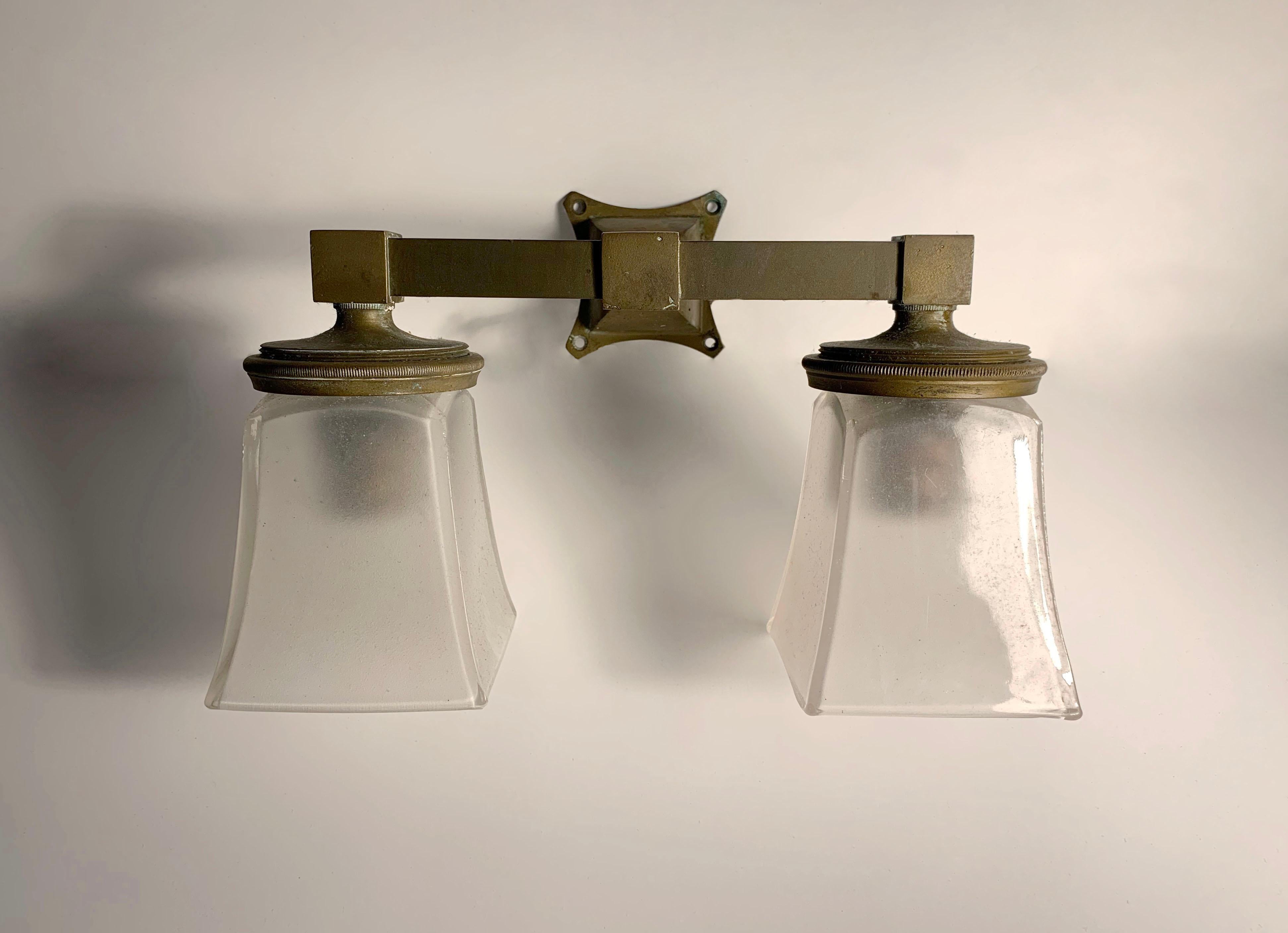 XX secolo PAIO di lampade antiche per vagoni Pullman di recupero architettonico in vendita
