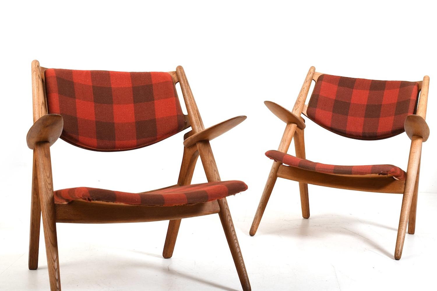 Paire de fauteuils CH-28 en chêne de Hans J. Wegner en vente 6