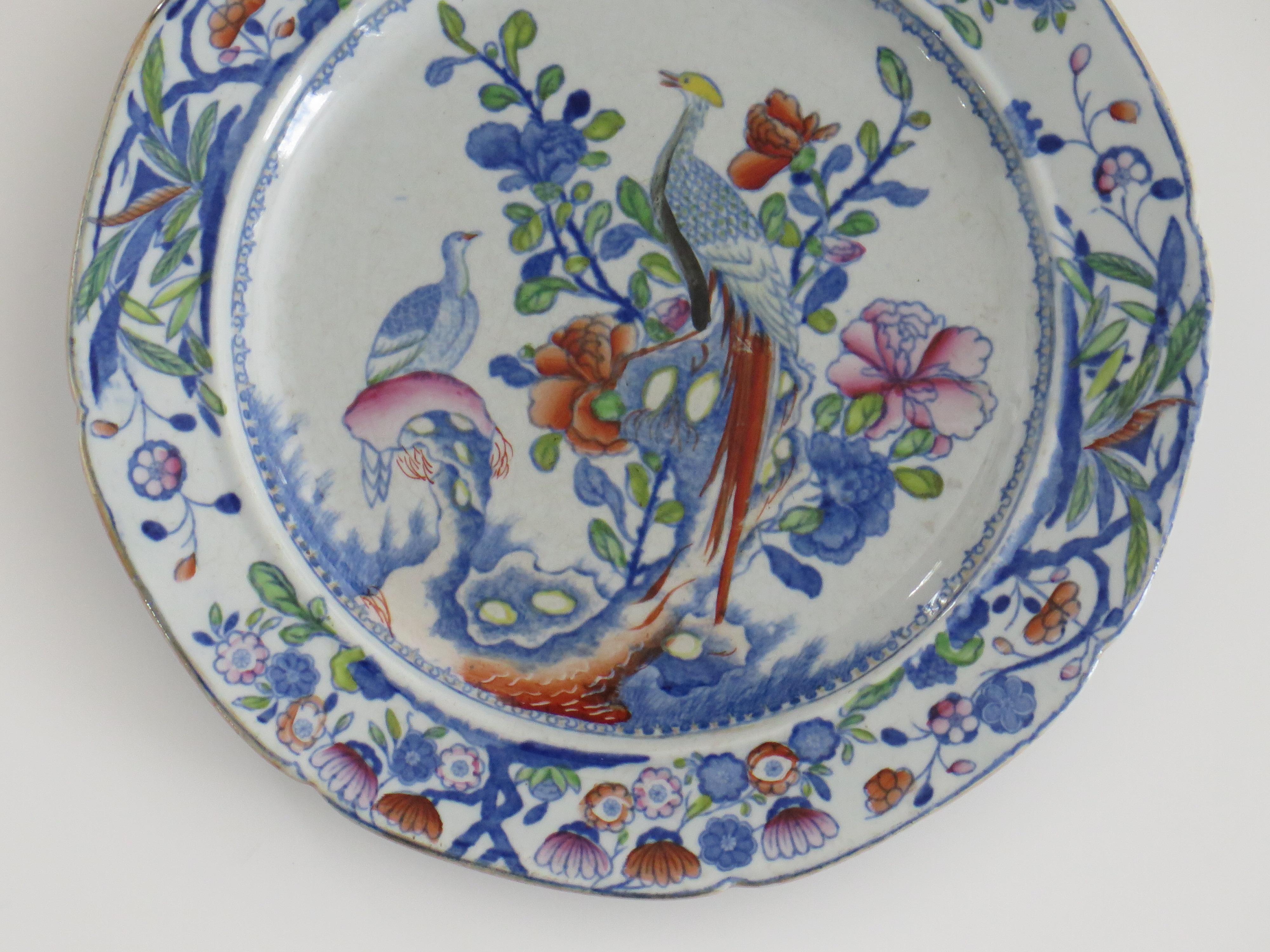 Early PAIR Mason's Ironstone Side Plates in Oriental Pheasant Pattern, Ca 1818 For Sale 4