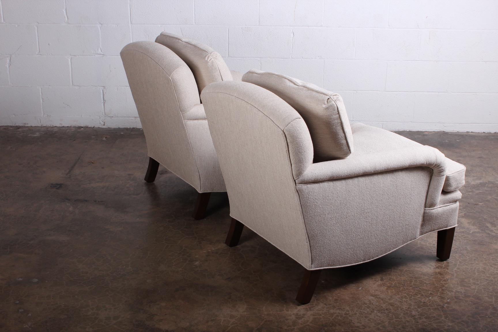 Early Pair of Dunbar Lounge Chairs by Edward Wormley 7