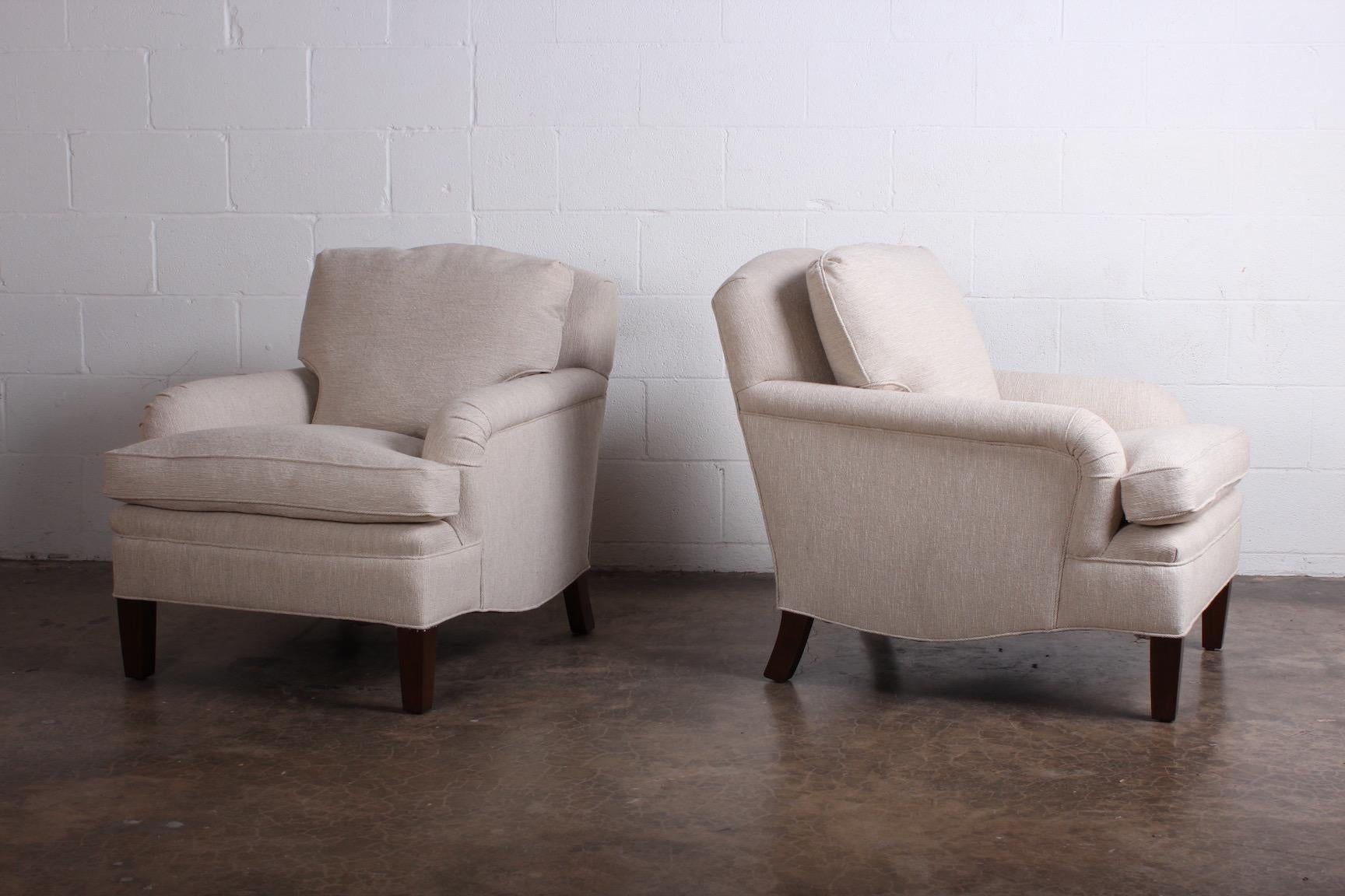 Mid-20th Century Early Pair of Dunbar Lounge Chairs by Edward Wormley