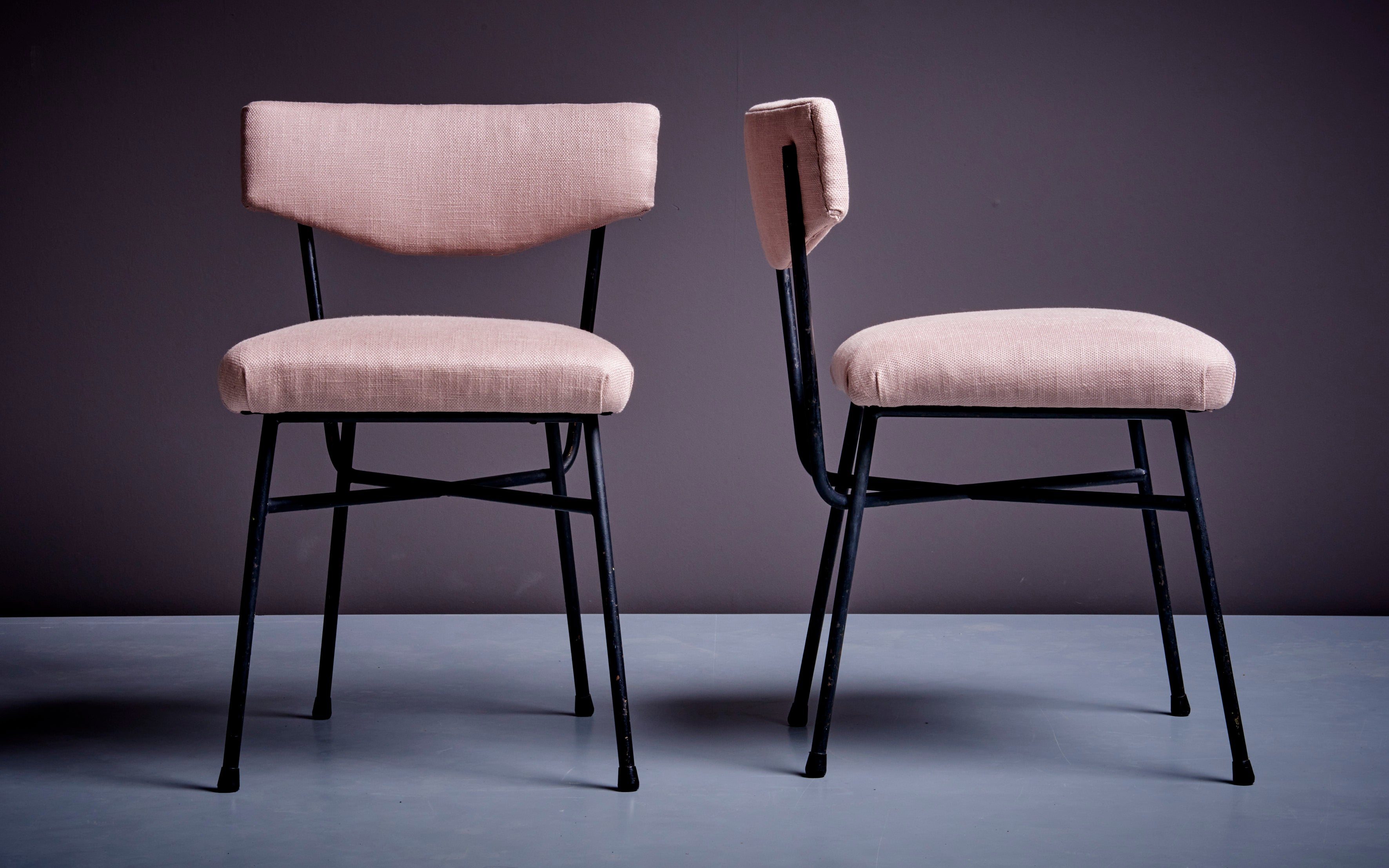 Mid-Century Modern Early pair of Elettra Chairs by Studio BBPR for Arflex, Italy, 1950s