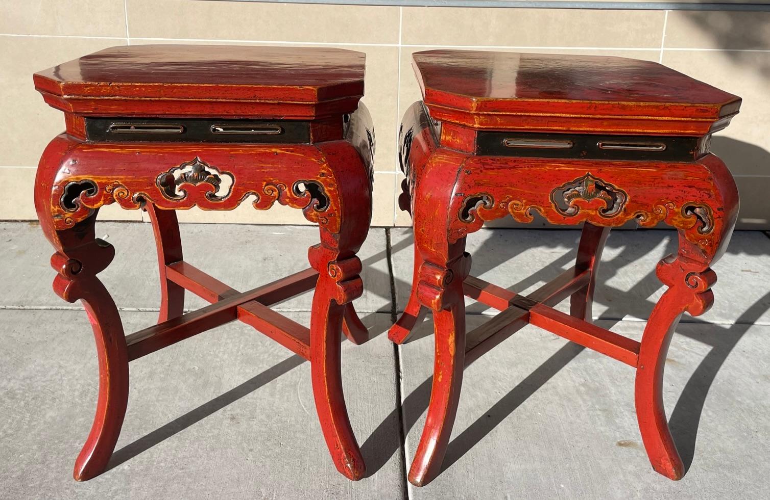 Early Pair of Fijian Tables For Sale 4