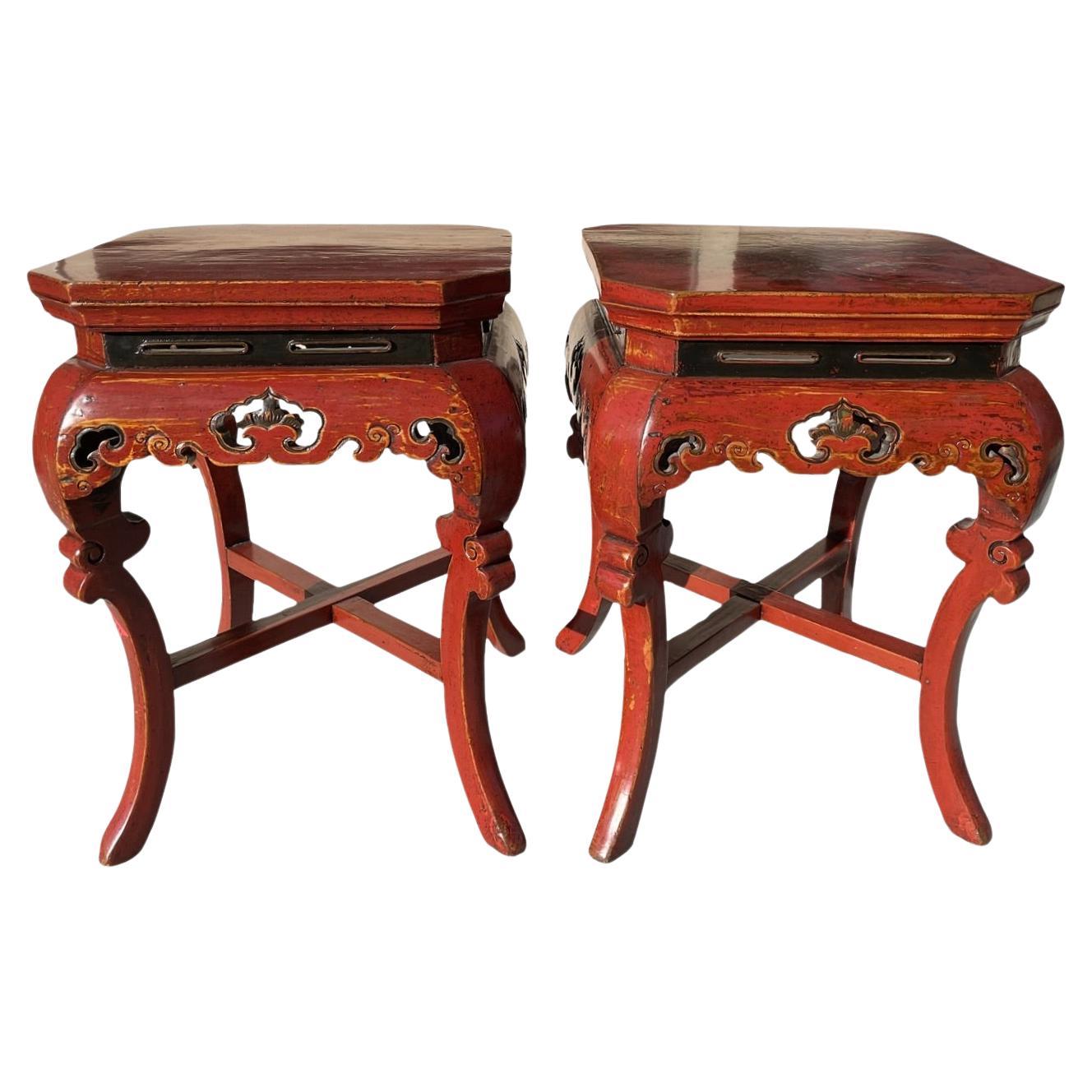 Early Pair of Fijian Tables For Sale