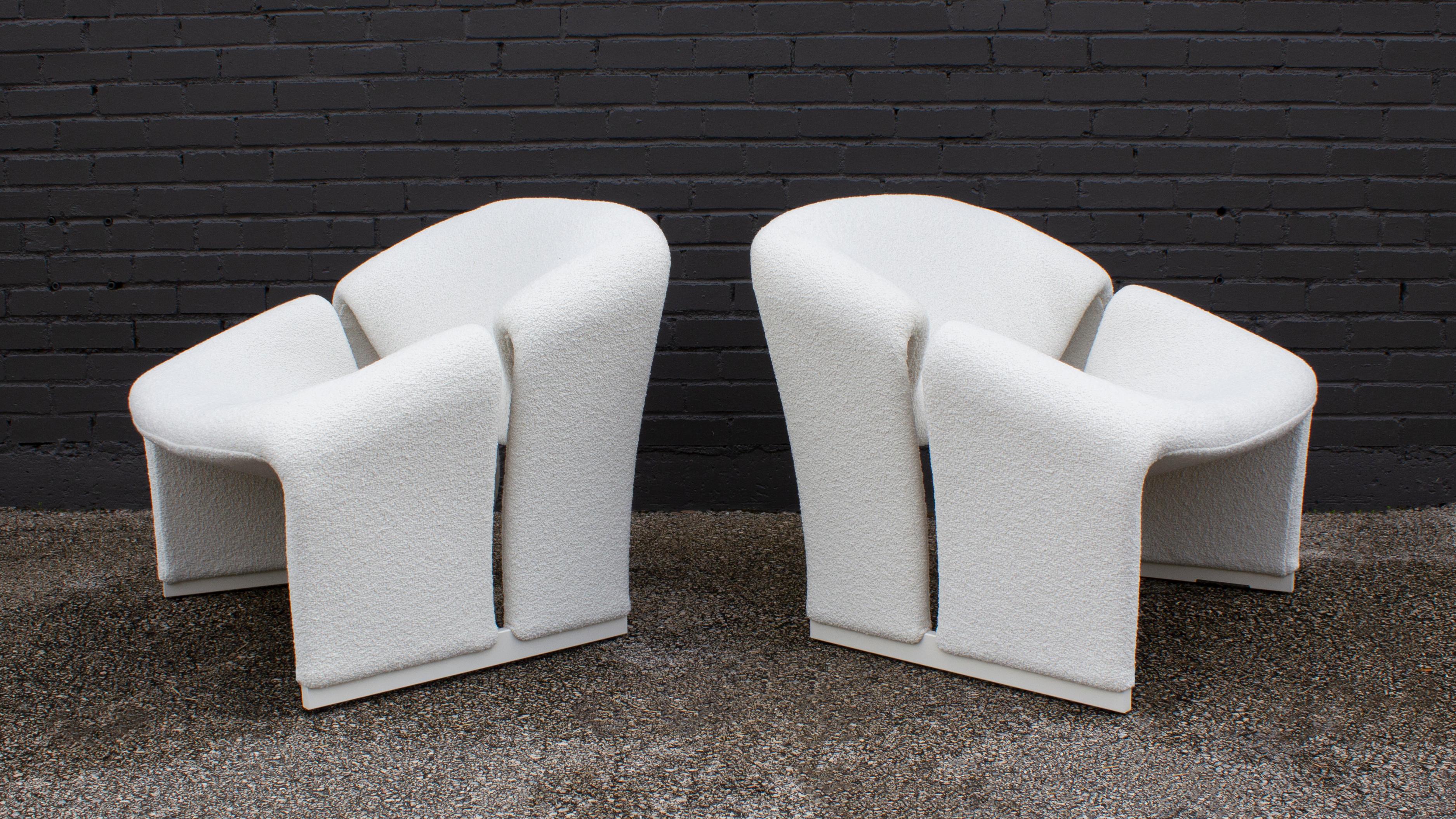 Early Pair of French Model F580 Lounge Chairs by Pierre Paulin for Artifort 3